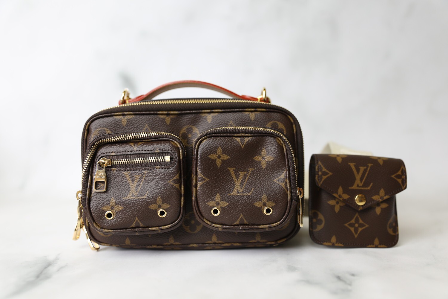 Louis Vuitton Utility Crossbody Monogram Brown in Leather with