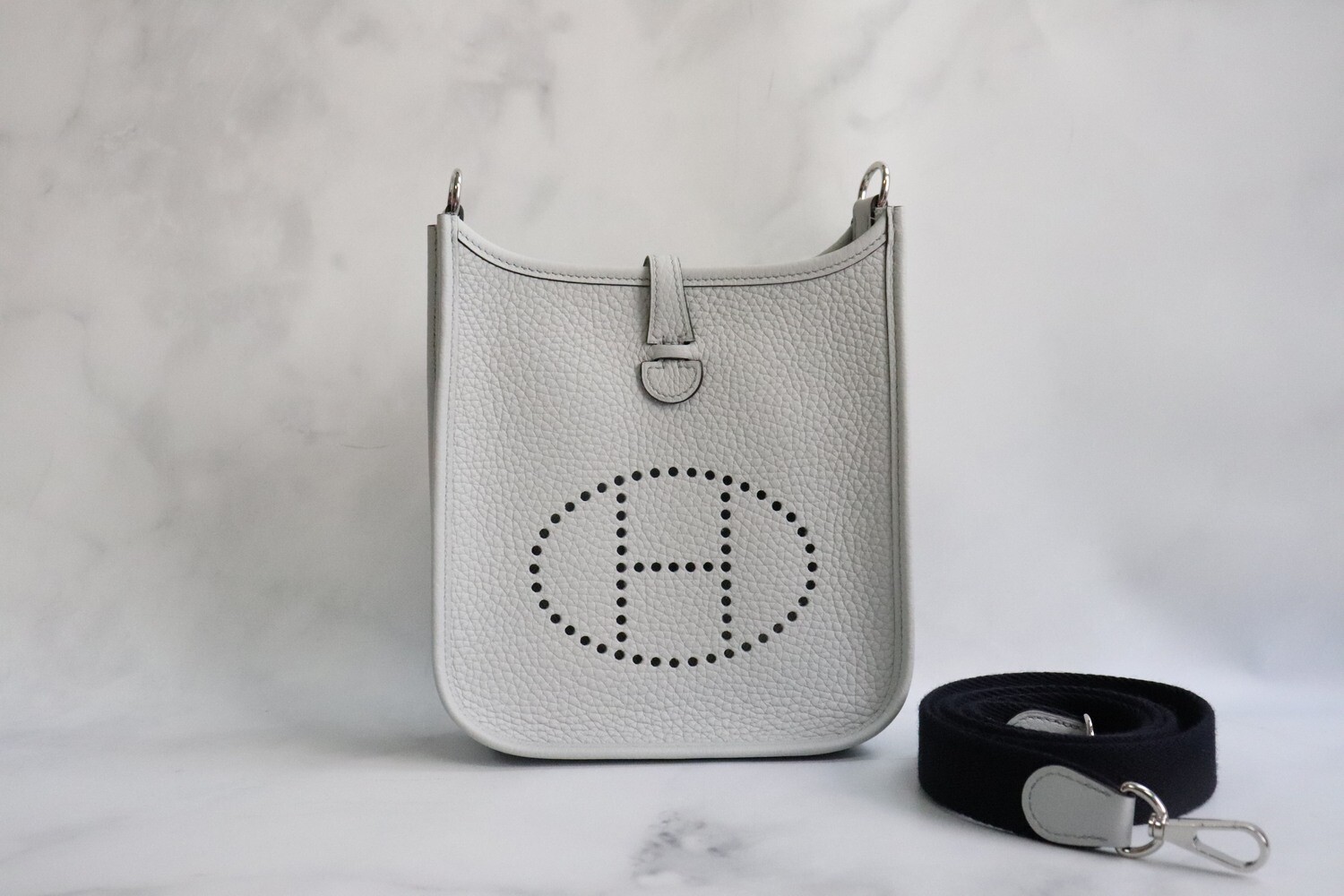 Hermes Evelyn TPM Blue Glacier, Navy Strap, As New in Box