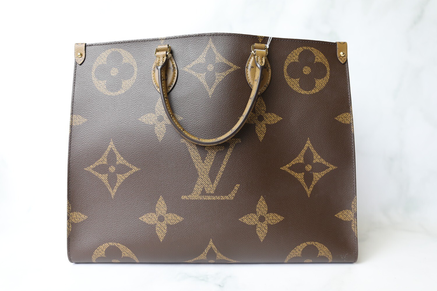 Louis Vuitton On The Go GM, Monogram Reverse, Preowned in Box WA001