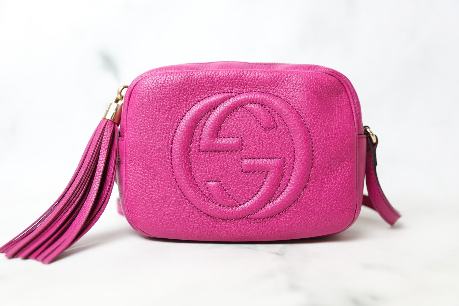 Gucci Soho Disco Crossbody, Bright Pink, Preowned no Dustbag WA001