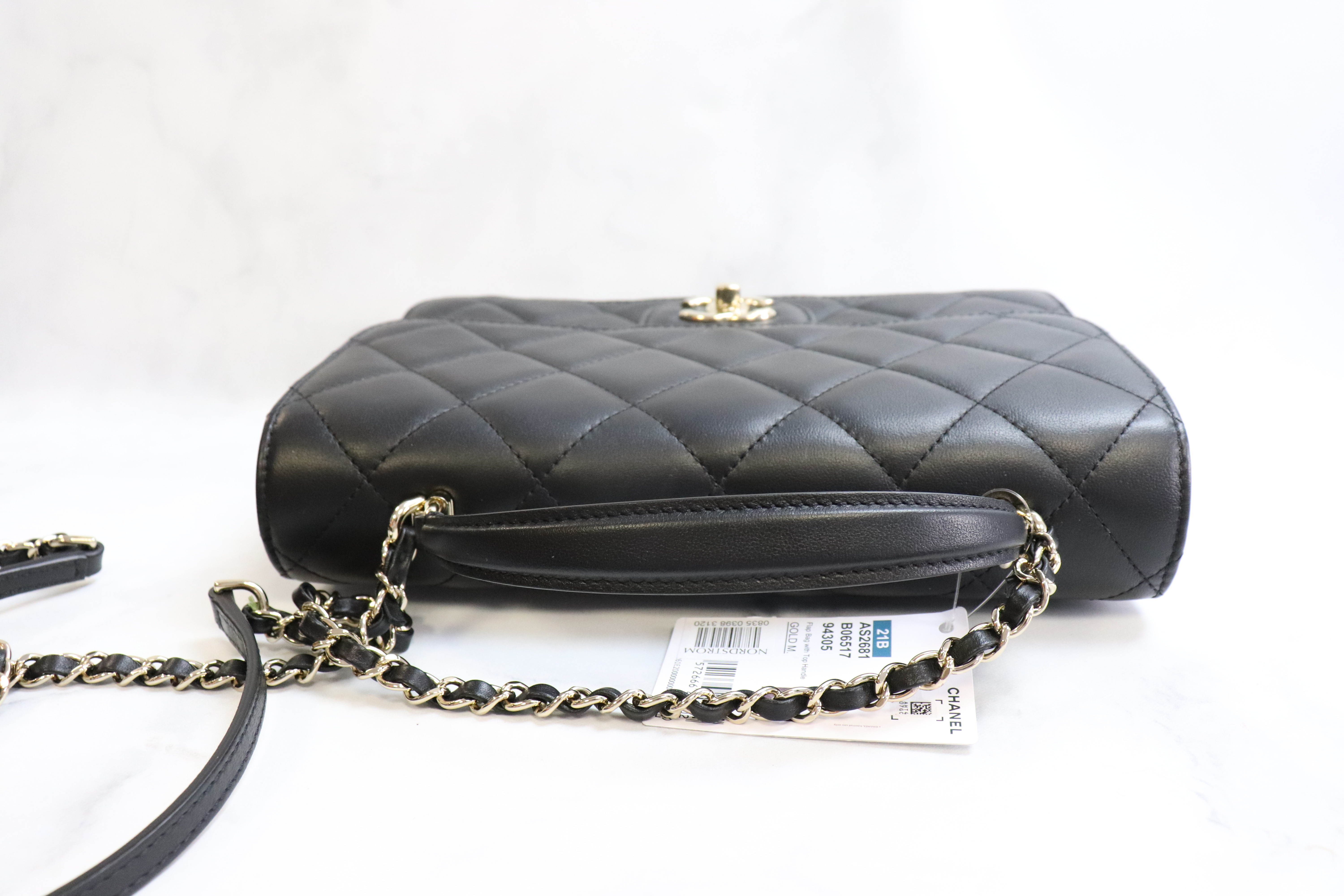 Chanel Pearl Crush Flap Clutch with Chain Quilted Lambskin Mini Yellow  1362131