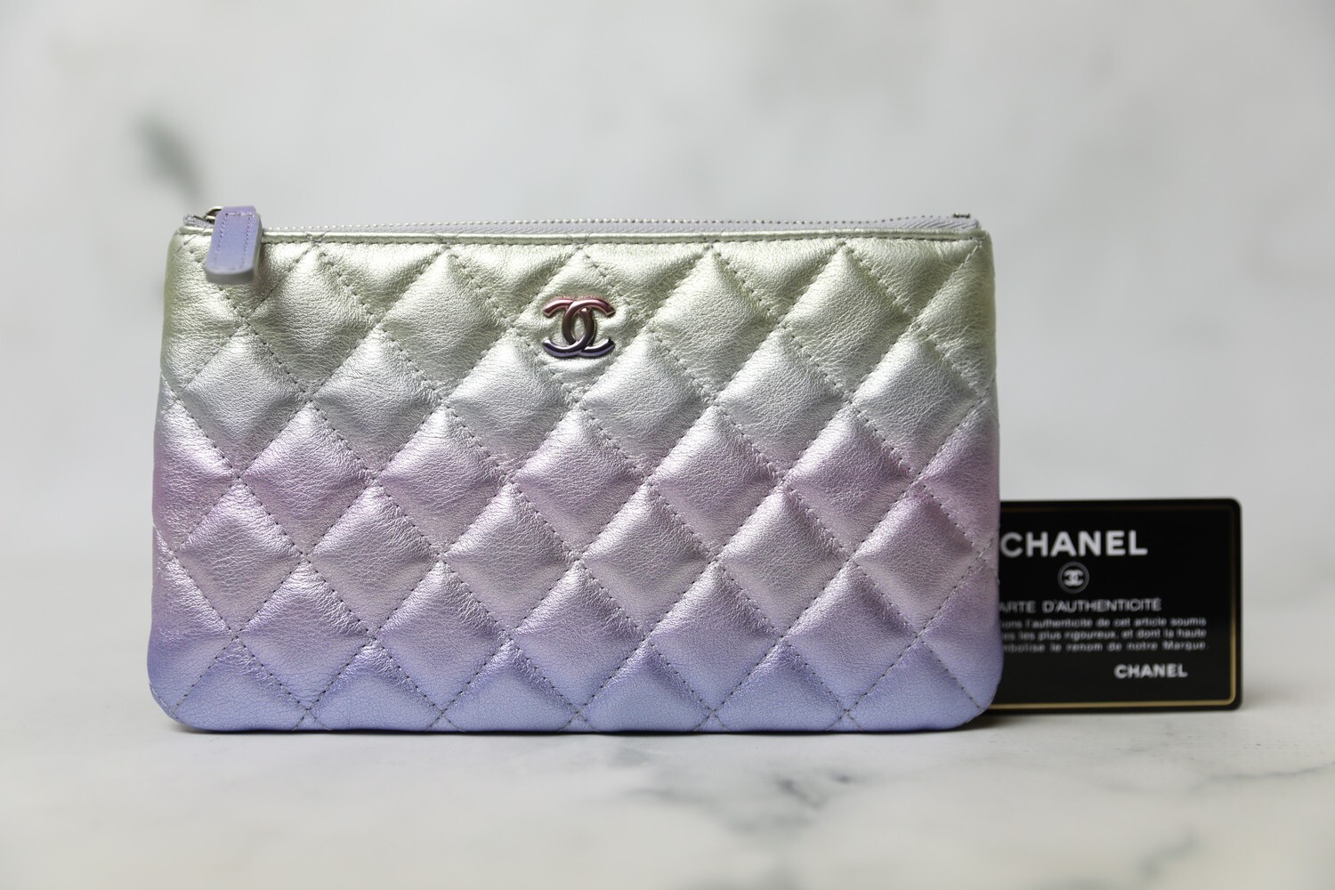 Chanel O Case Medium, Rainbow Iridescent, New in Box WA001