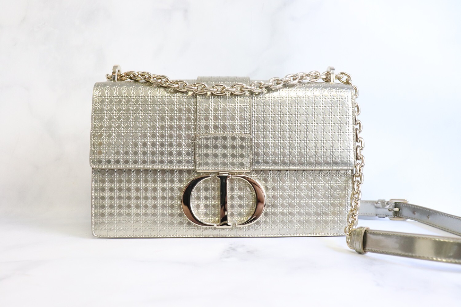 Dior Montaigne 30 Bag, Gold, Preowned with Box