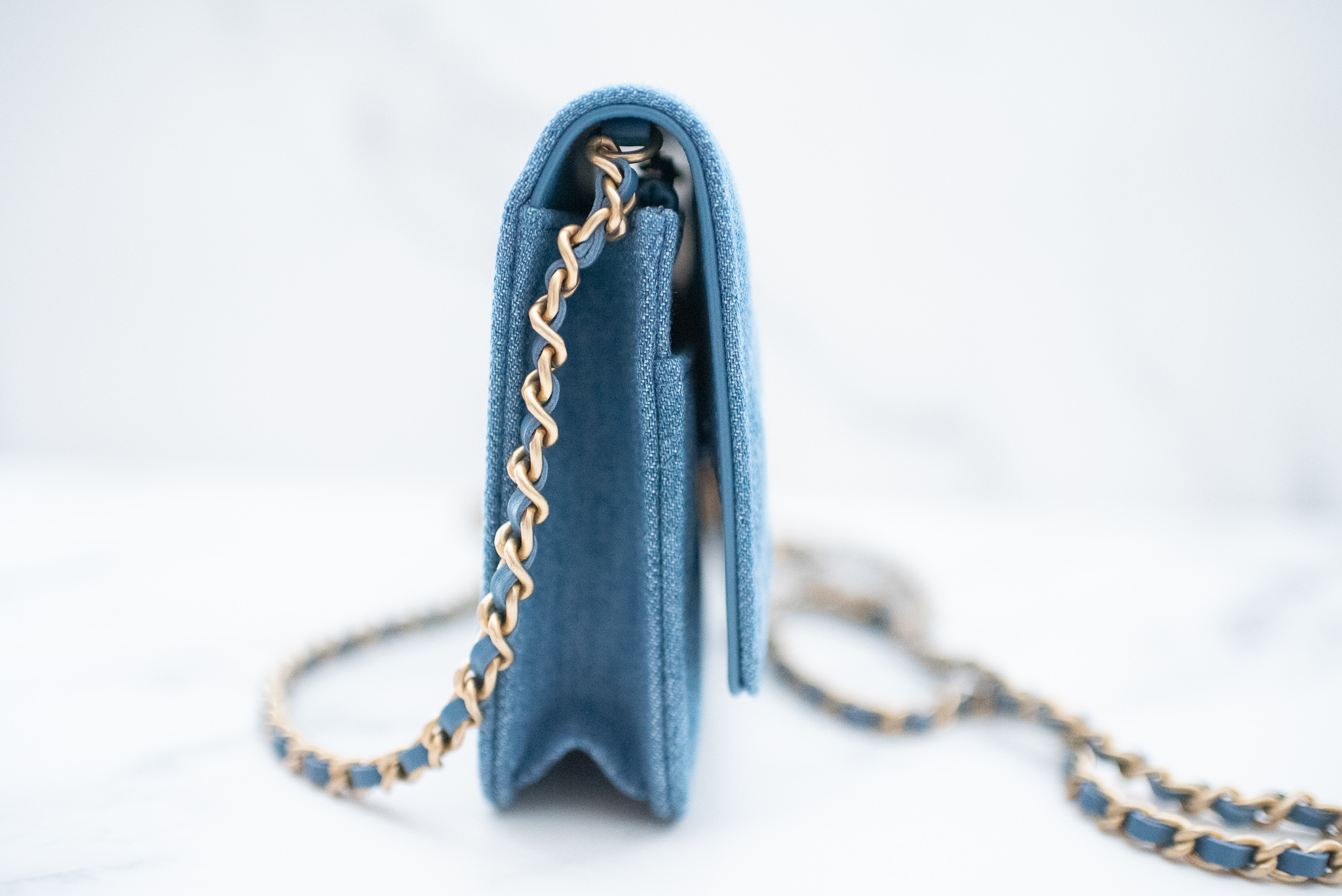 Chanel Wallet on Chain, Pearl Crush, Blue Denim with Gold Hardware, New in  Box MA001 - Julia Rose Boston