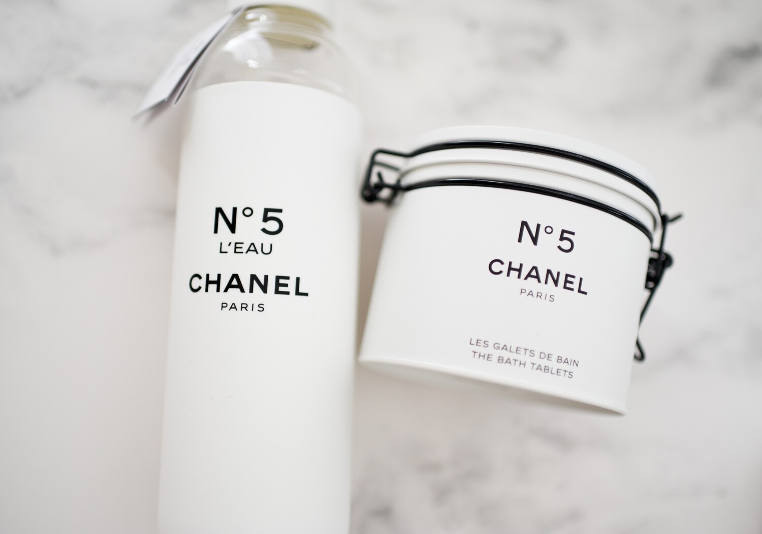 Chanel Factory No.5 Water Bottle and Bath Tablet Gift Set, New GA001