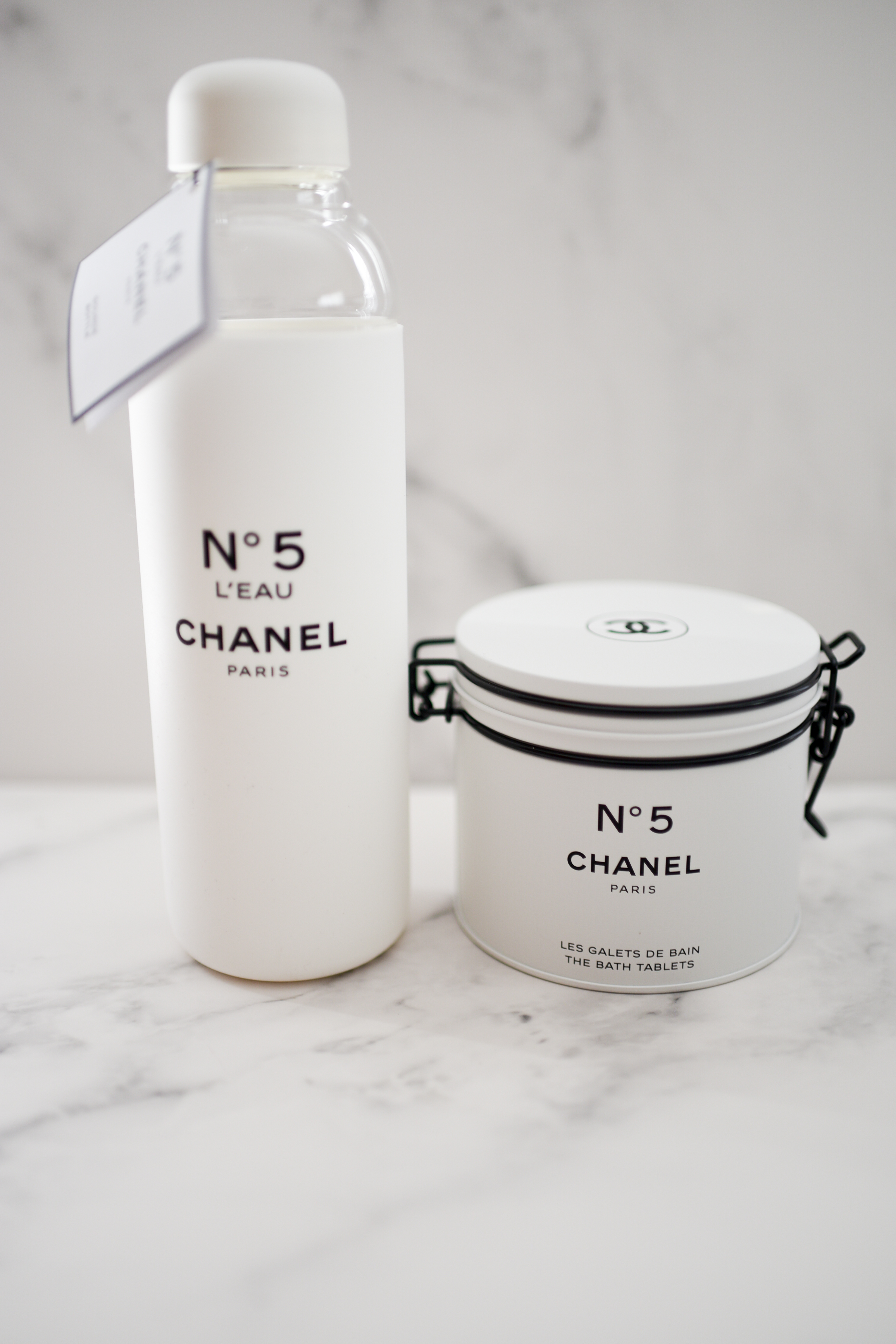 Chanel Factory No.5 Water Bottle and Bath Tablet Gift Set, New