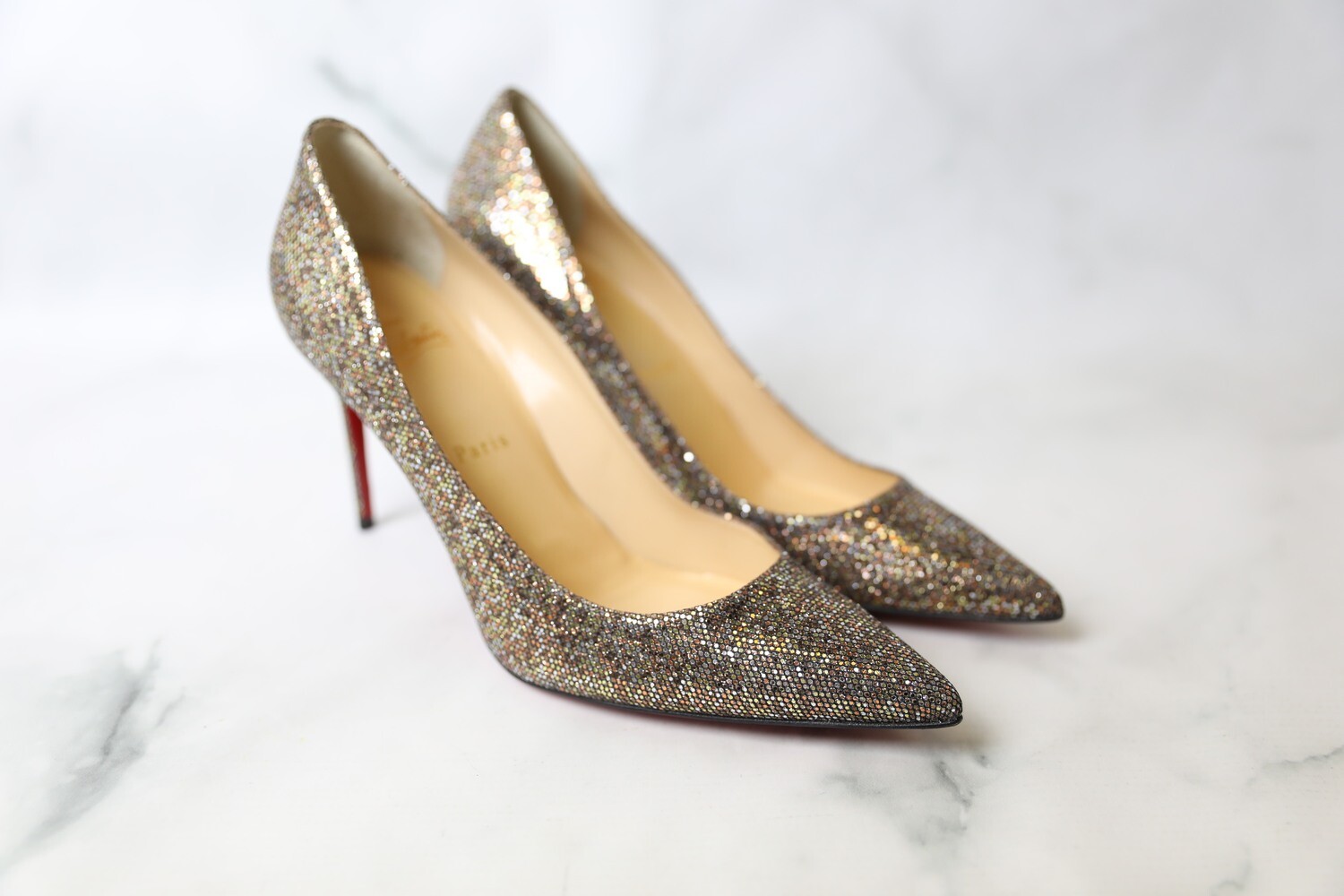 Christian Louboutin Shoes Decollete 554 Regina 85mm Bronze New in Box WA001