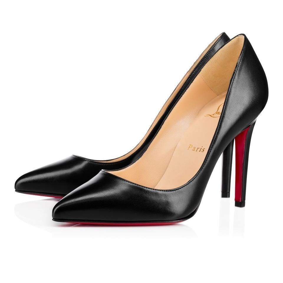 Christian Louboutin Black Classic Pigalle Follies 100mm Nappa Shiny Leather Point-toe Pumps Heels, New in Box WA001