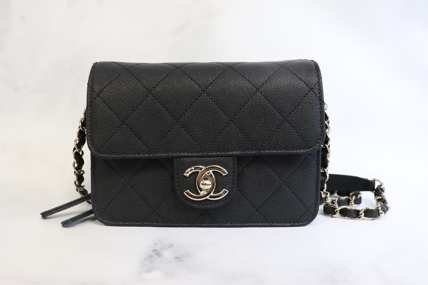 Chanel Like A Wallet XS, Black Caviar Leather, Gold Hardware, Like New in  Box