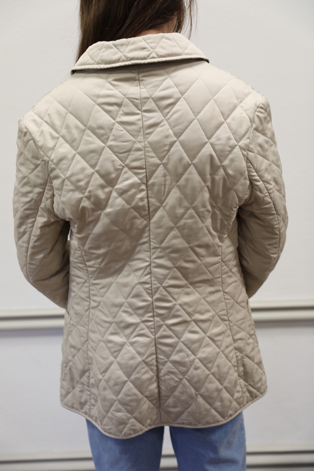 ブルゾン Burberry Flax Beige Quilted Medium Jacket Quilted Nylon Jacket in Flax - Women | Burberry® Official