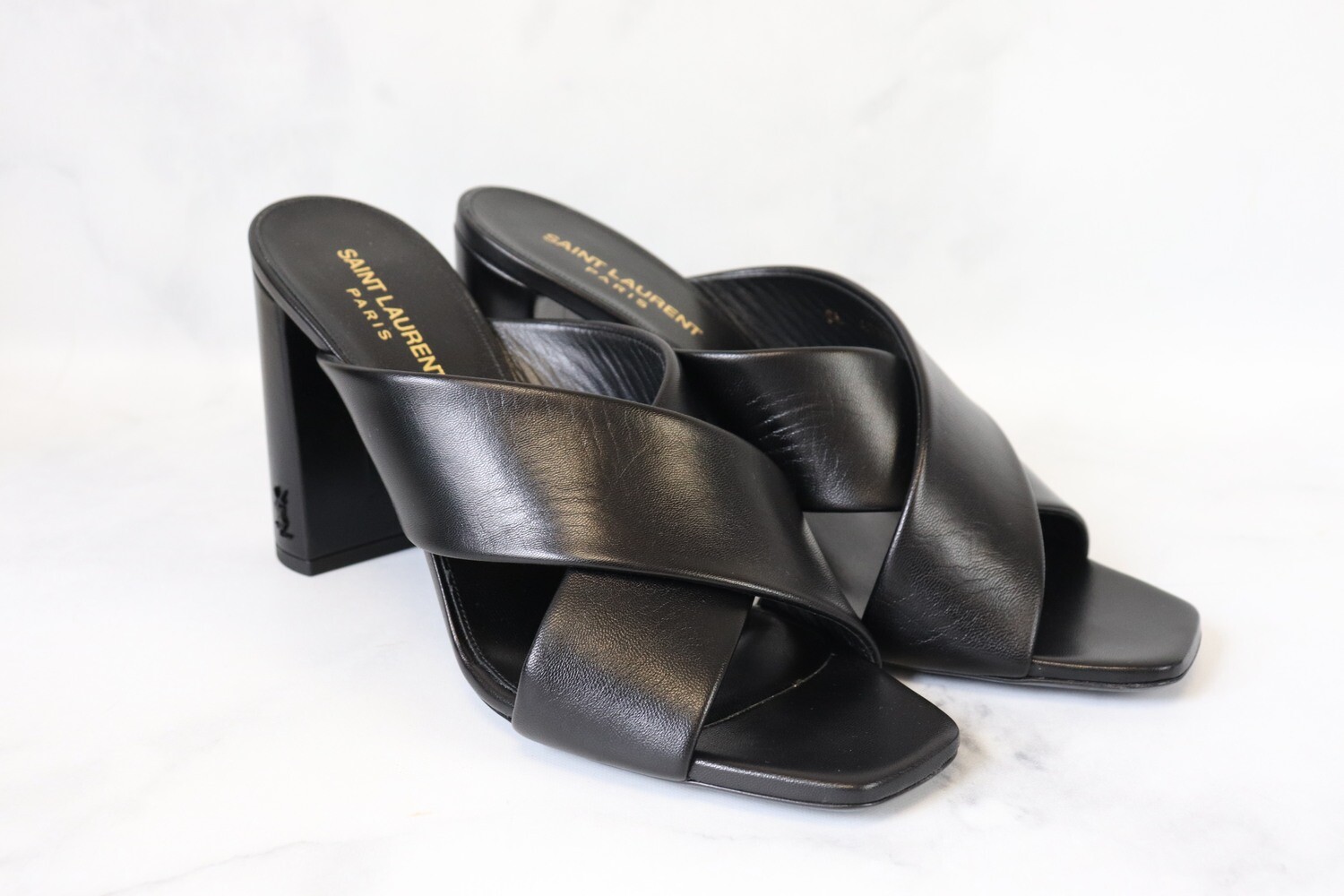 Saint Laurent Shoes Heels, Lou Lou 95mm Mule Sandal, New in Box