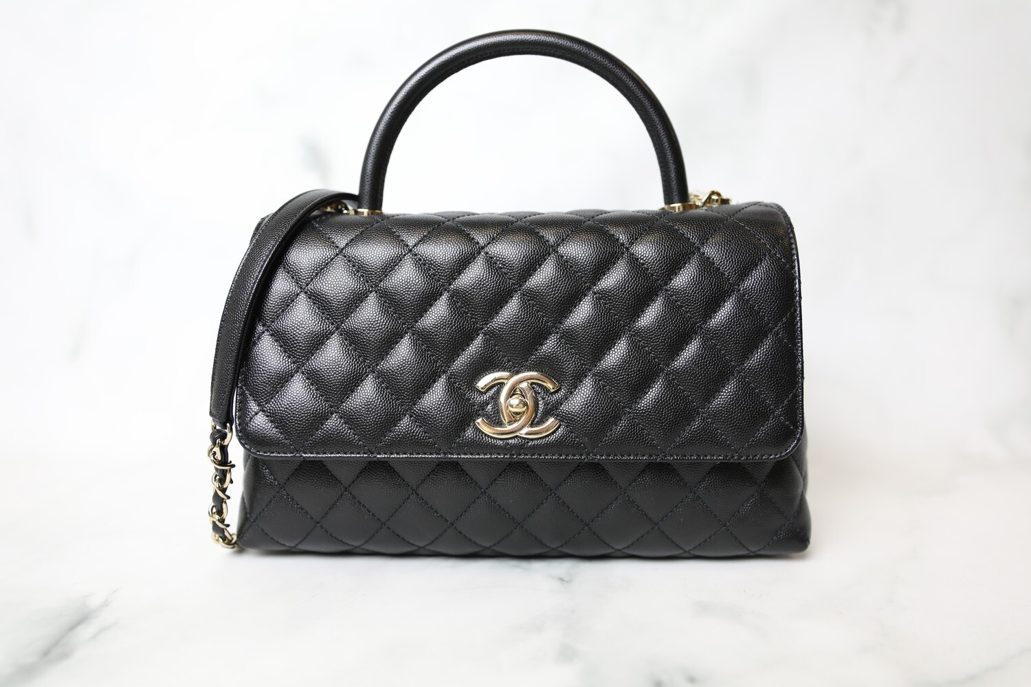 Chanel Coco Handle Small, Black Caviar with Gold Hardware, New in Box