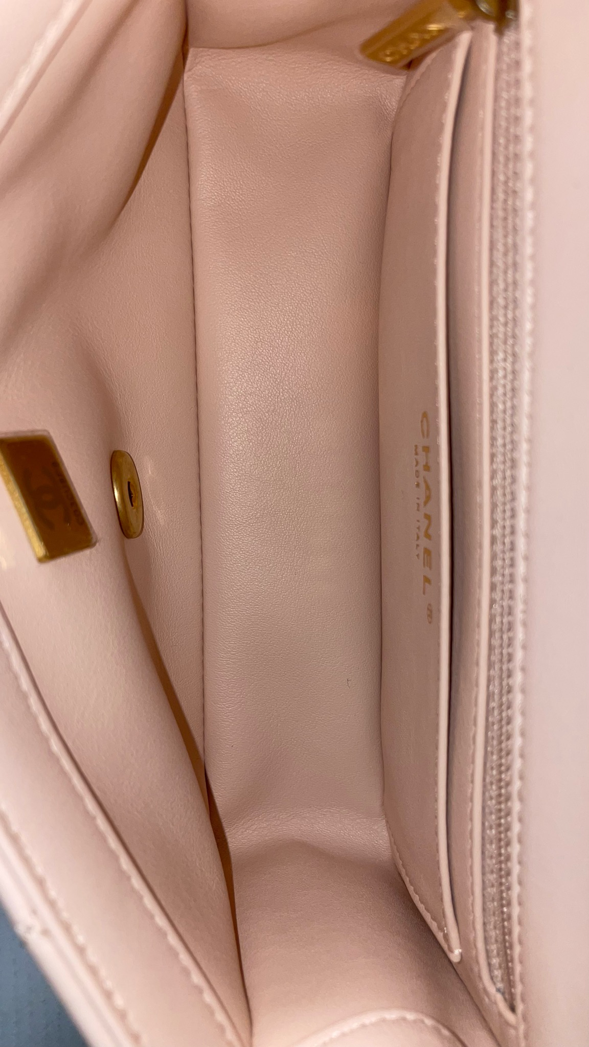 Chanel Pearl Crush Mini Rectangular, Beige Pink Lambskin with Gold  Hardware, New in Box WA001