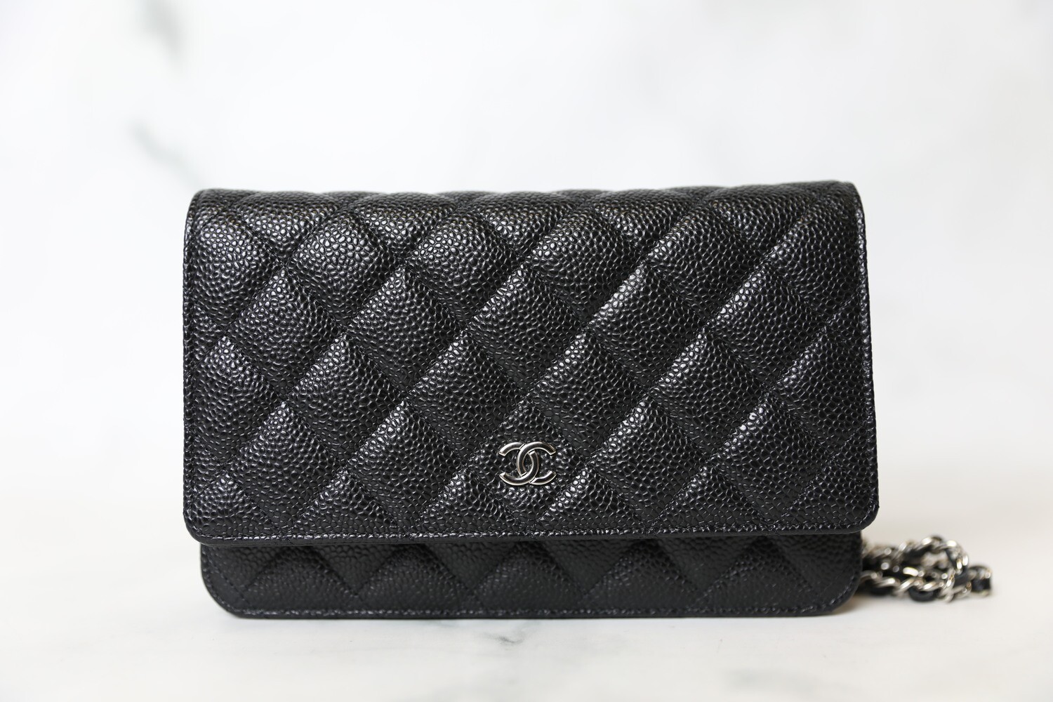 Chanel WOC Wallet on Chain in Black Lambskin with Silver Hardware - SOLD