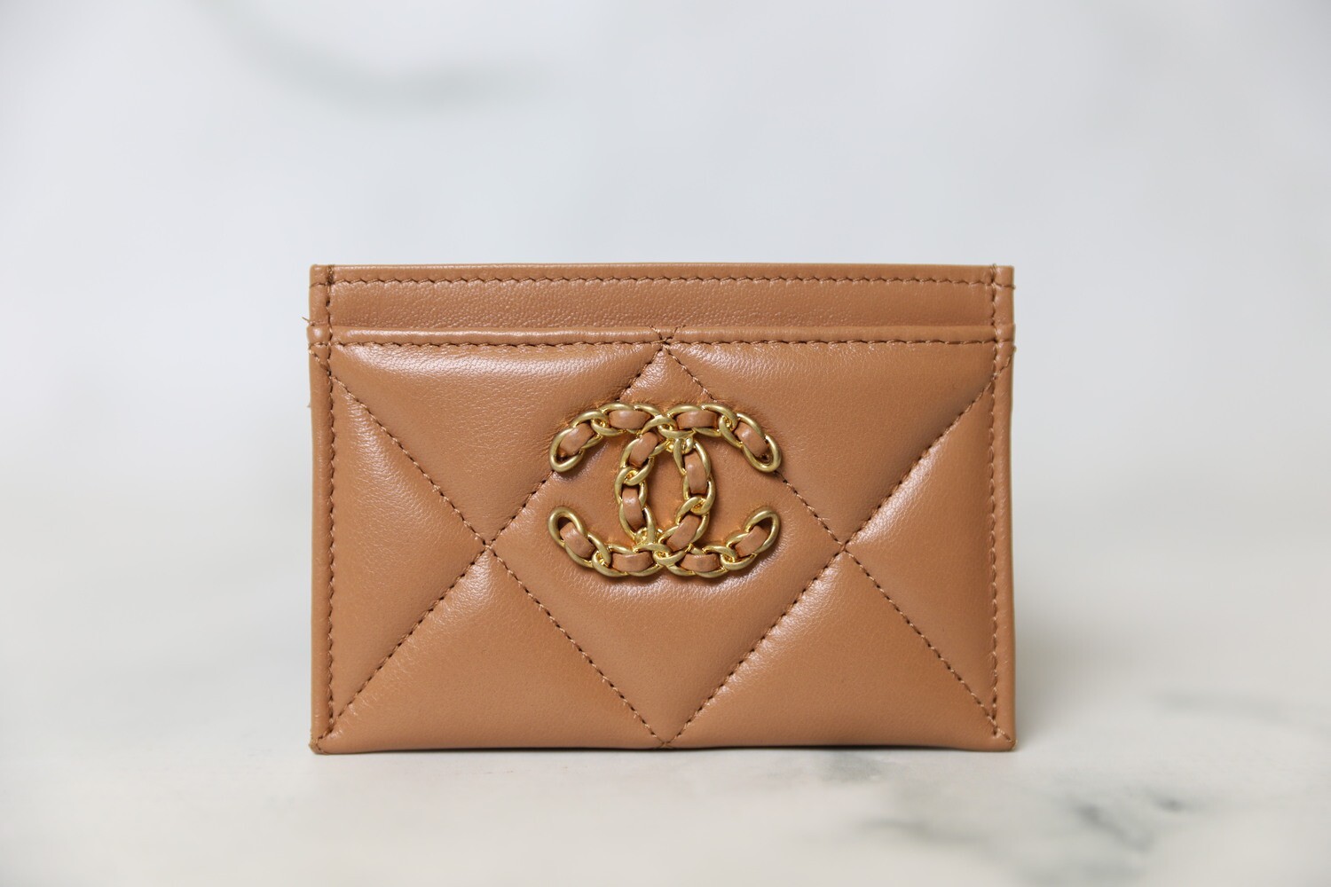 Chanel SLG 19 Cardholder, 21K Caramel, New in Box WA001