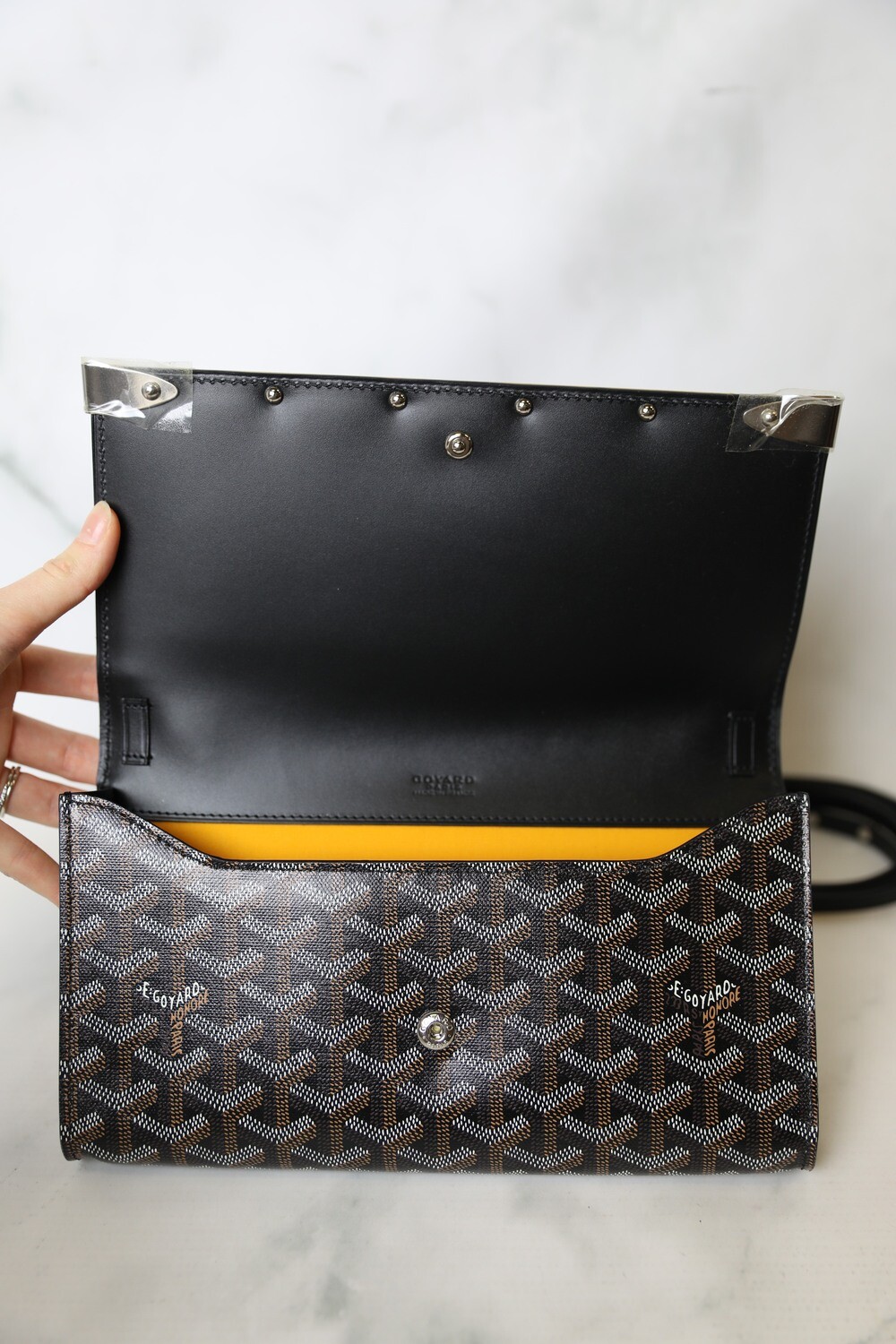 Goyard Monte Carlo Clutch With Strap