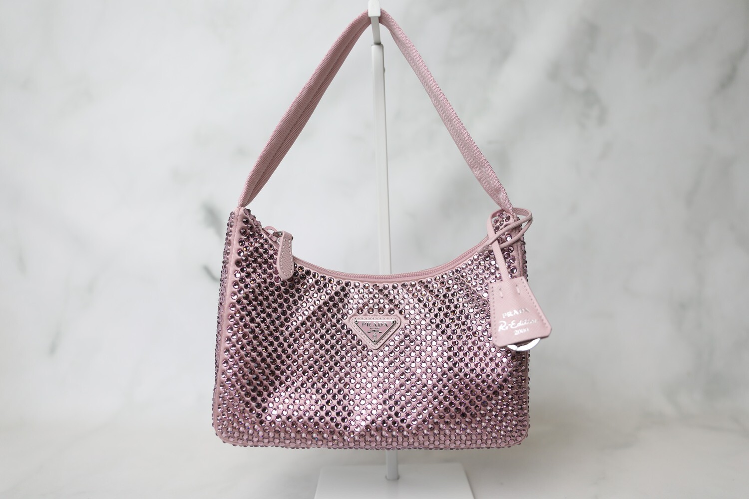 Prada Crystal Re-Edition 2000 Mini Pink, New No Dustbag WA001