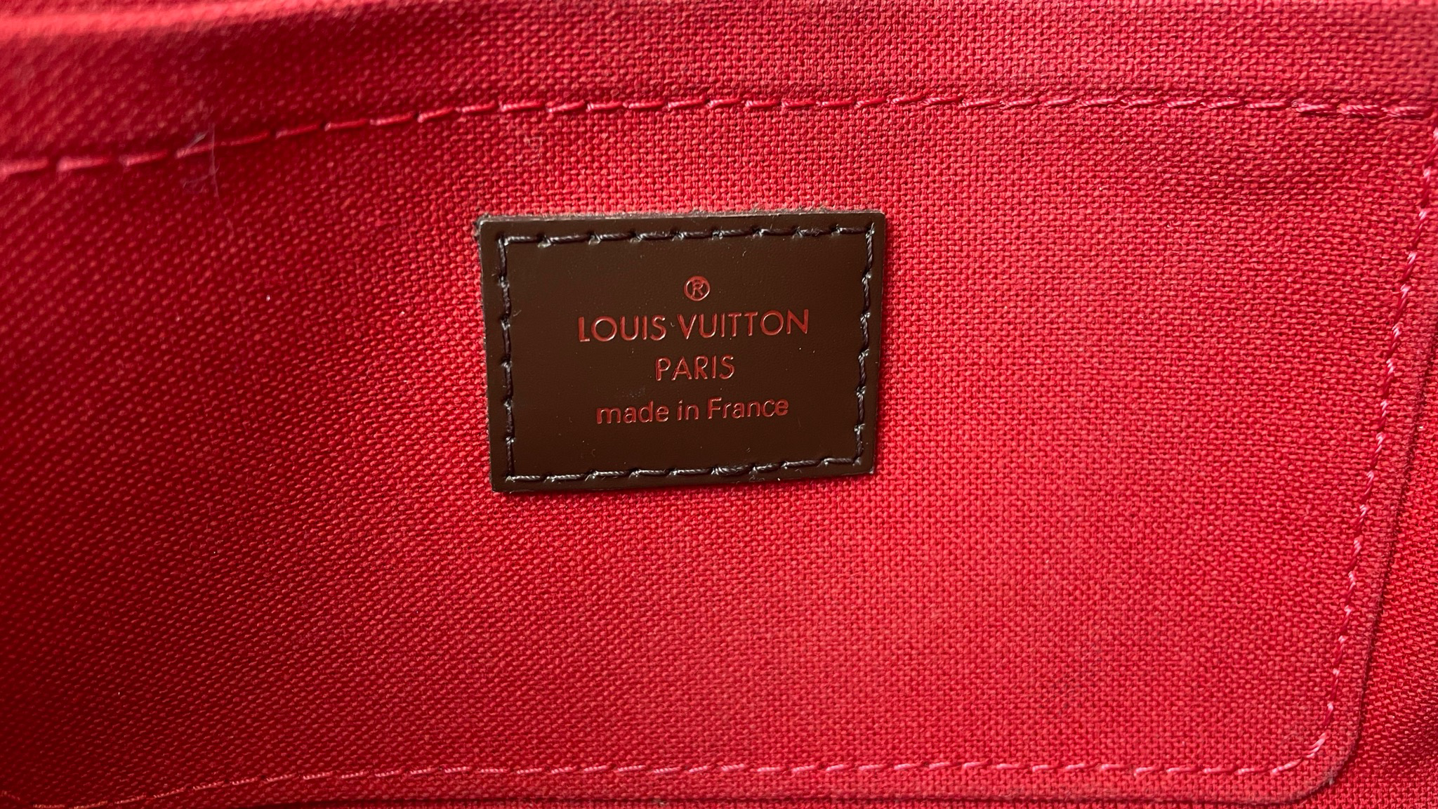 Louis Vuitton Favorite PM, Damier Ebene, Preowned No Dustbag WA001