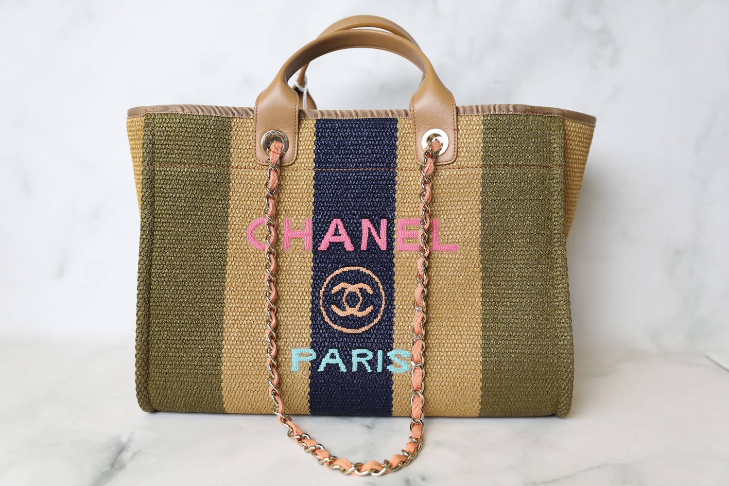 Chanel Deauville Raffia Tote Bag, Preowned in Dustbag - Julia Rose Boston