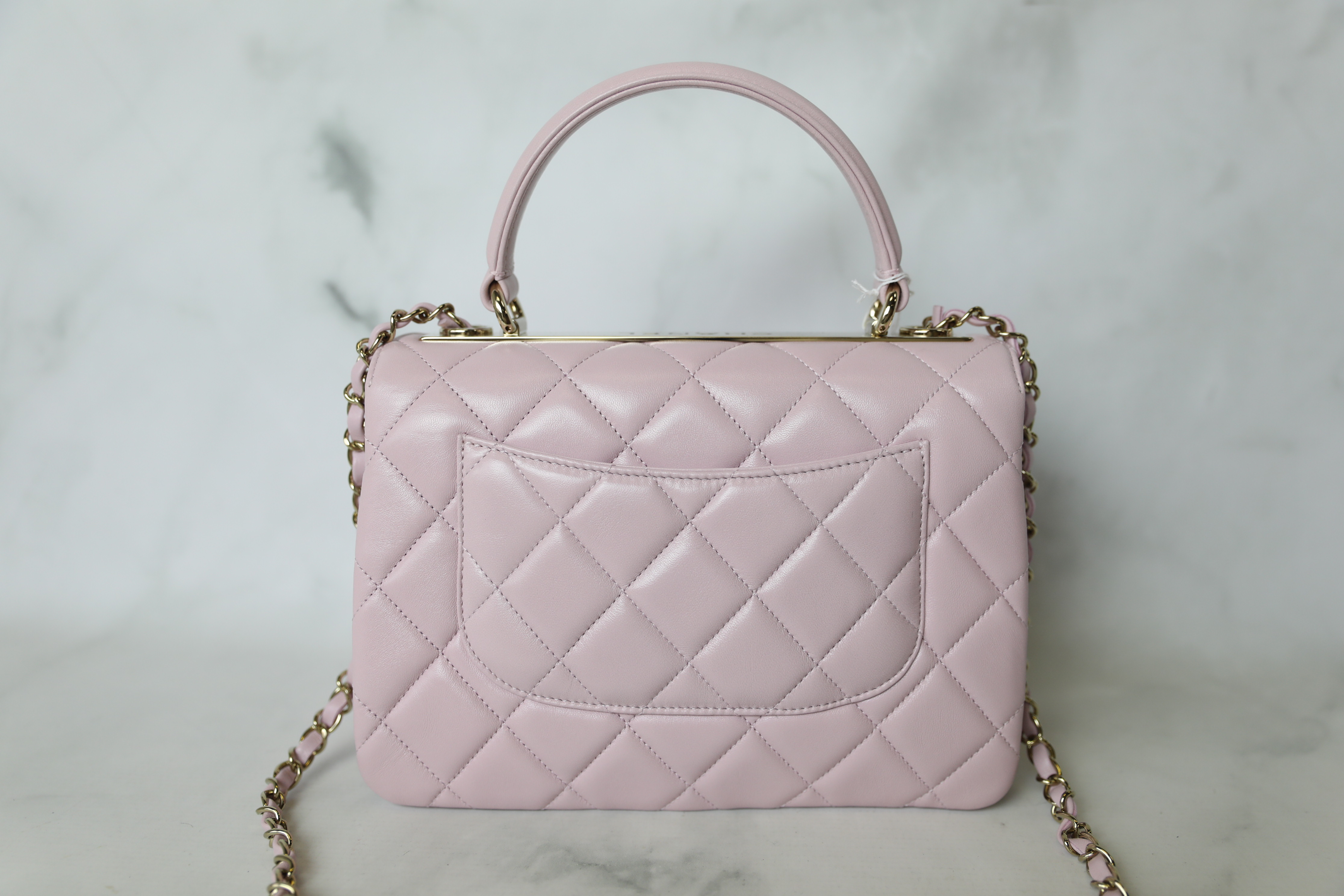 Chanel Trendy Small, 21S Pink Lambskin with Gold Hardware, Preowned in Box  WA001