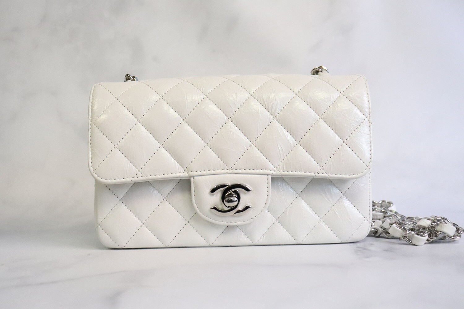 Chanel Classic Mini Rectangular, Light Pink Lambskin Leather