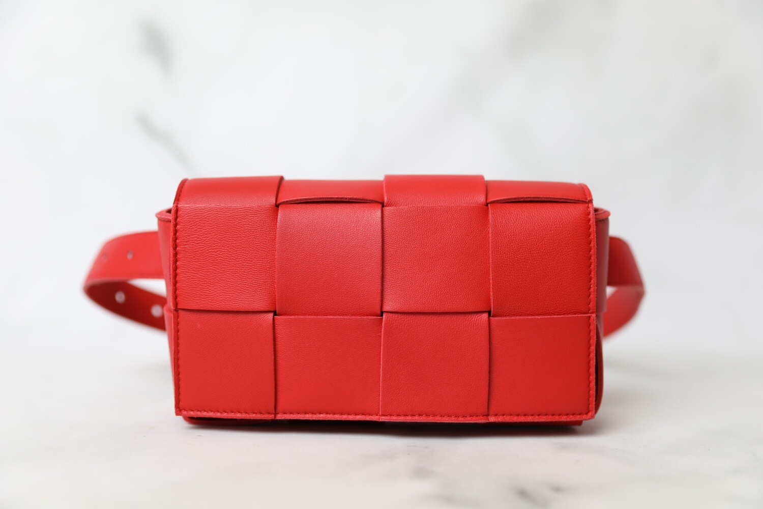 Bottega Veneta Cassette Belt Bag Mini, Red Chili, New in Dustbag WA001