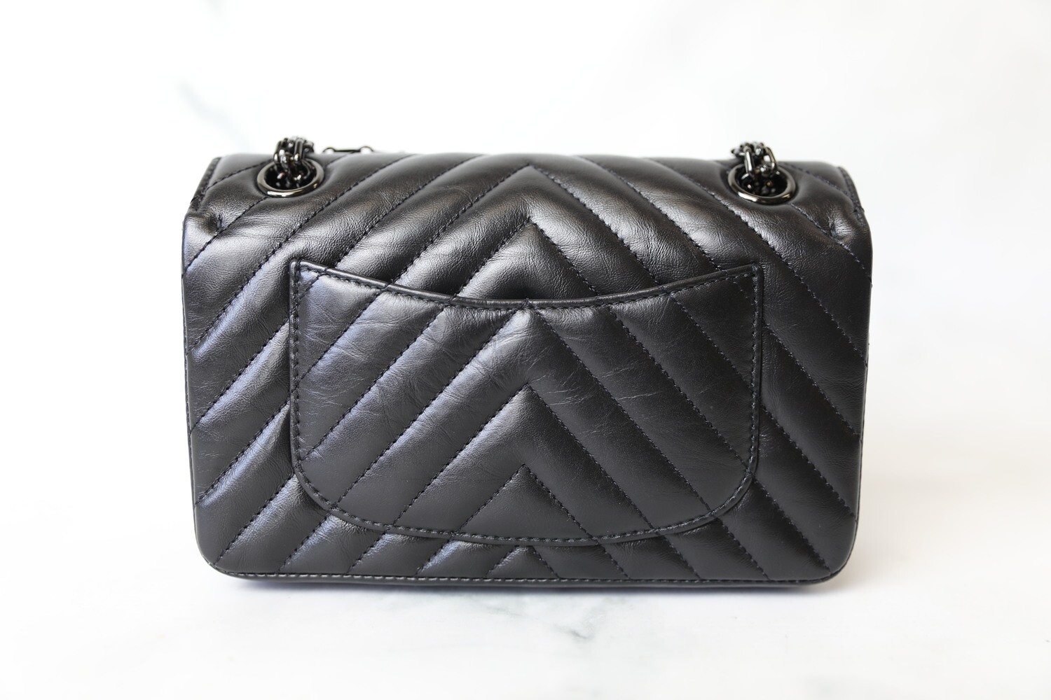 Chanel Reissue Mini 224 So Black Calfskin New in Dustbag GA001