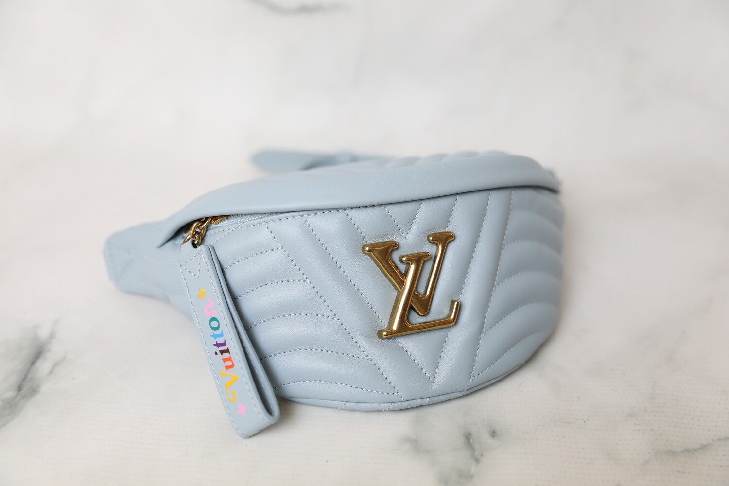 Louis Vuitton New Wave Bum Bag, Porcelain Light Blue, New in Dustbag WA001