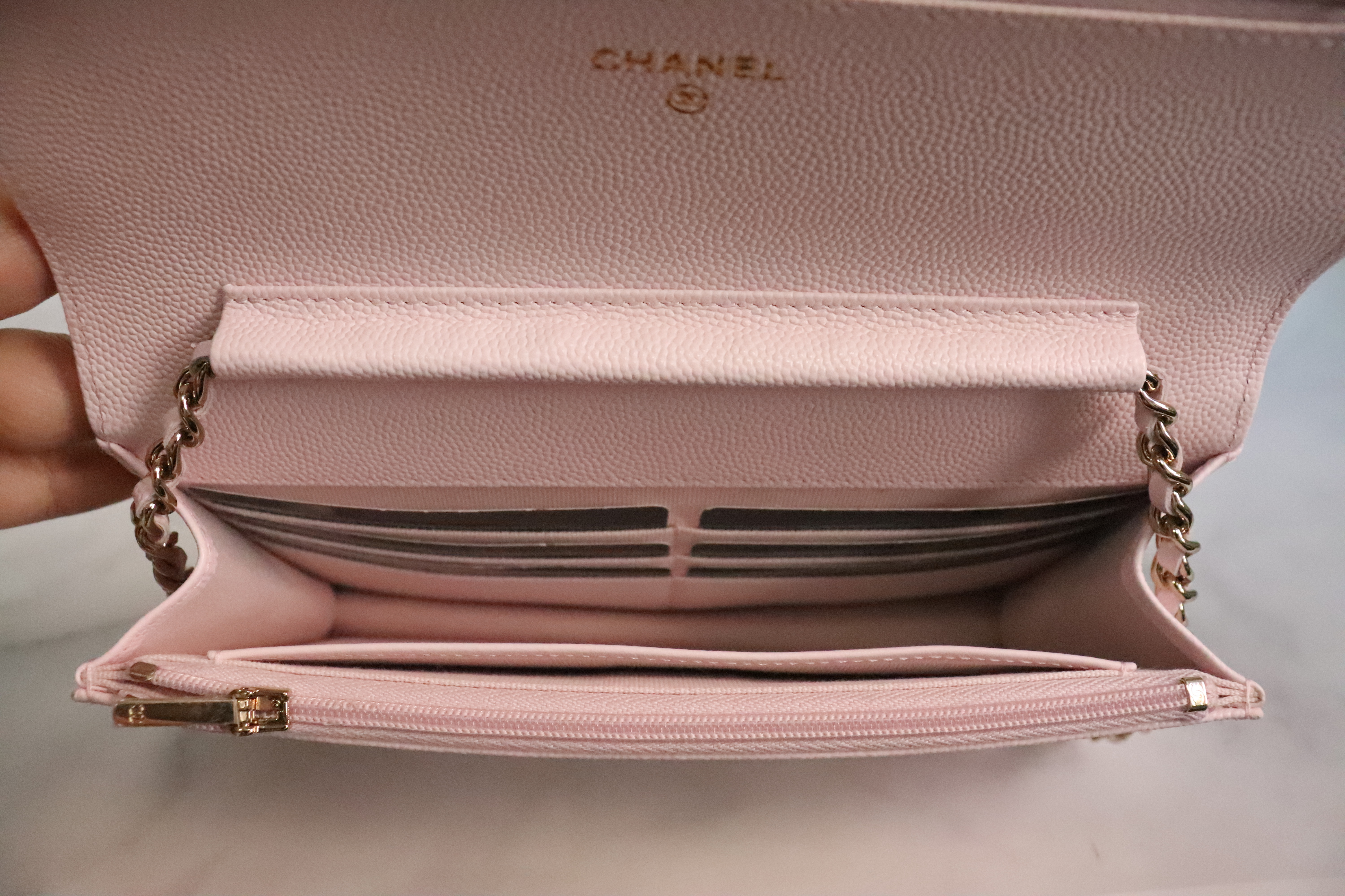 Chanel Classic Wallet on Chain, 22S Pink Caviar with Gold Hardware, New in  Box GA001