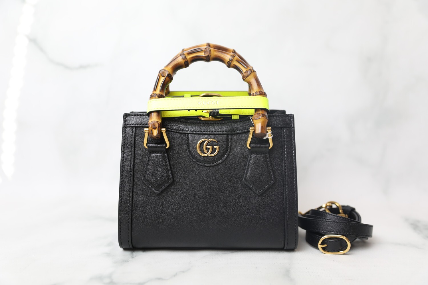 Gucci Diana Mini Tote with Bamboo Handles, Black, New in Box WA001