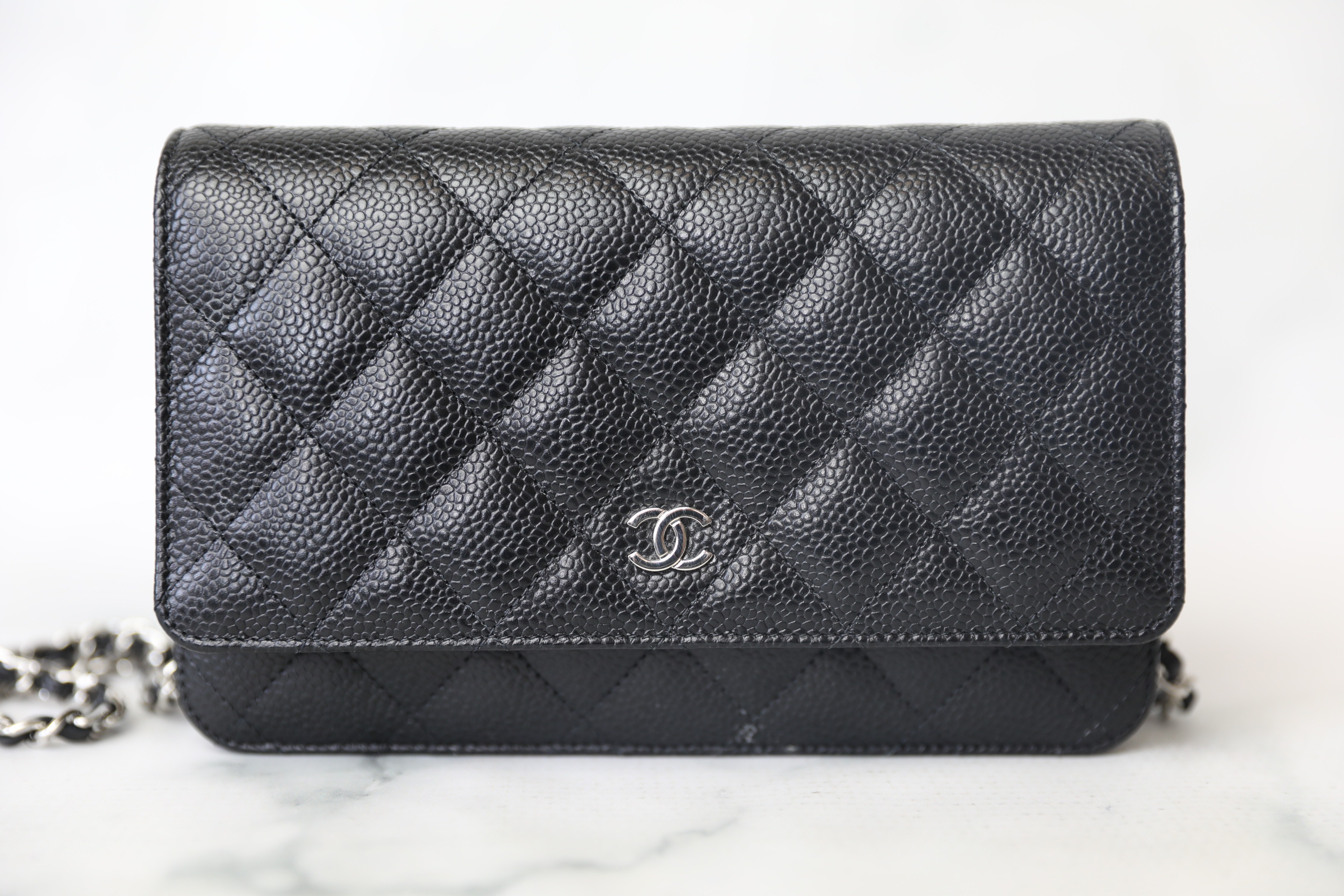Chanel Classic Wallet on Chain, White Caviar with Silver Hardware, Preowned  in Box WA001 - Julia Rose Boston
