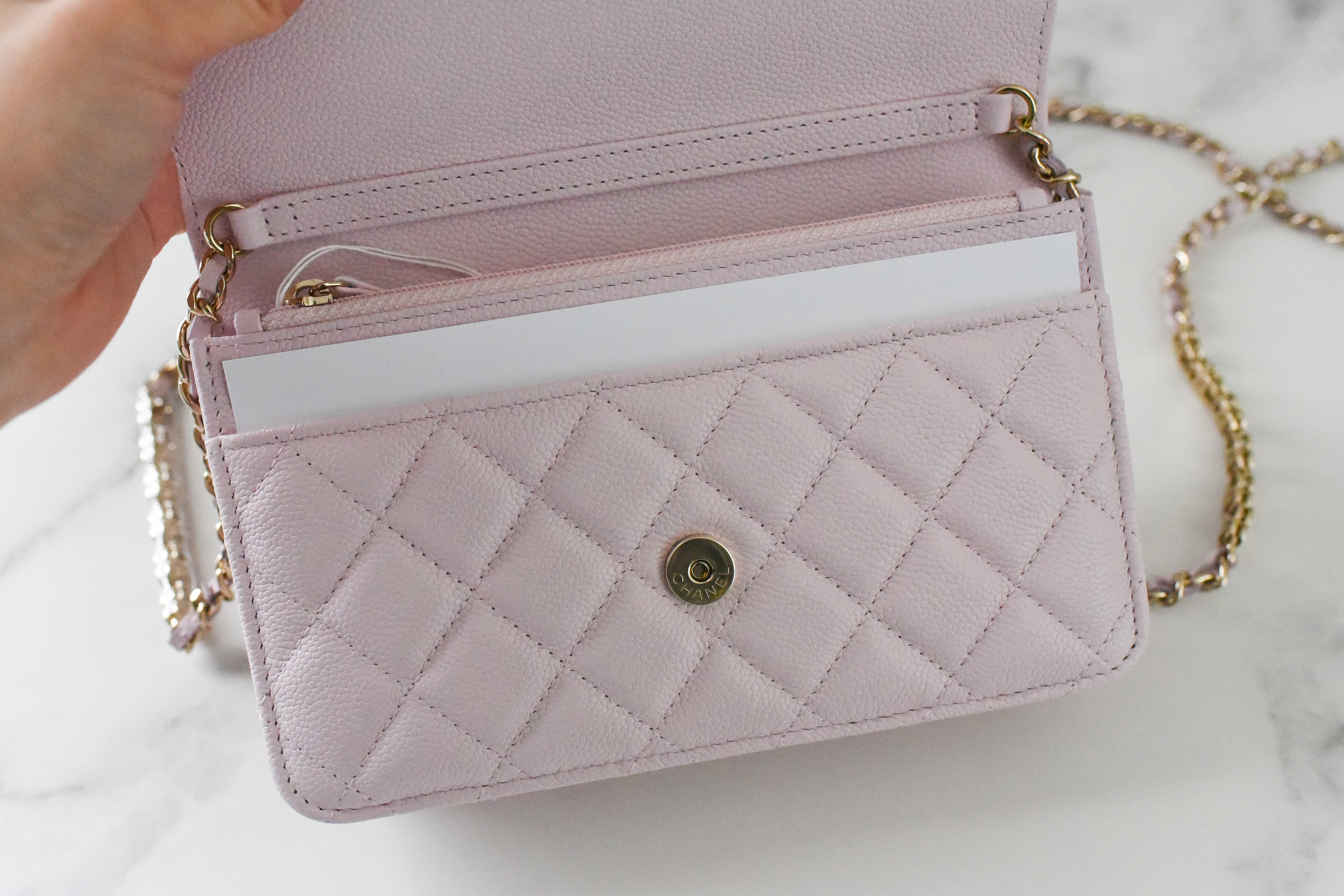 Chanel Wallet on Chain, Pink Caviar Leather with CC Chain, Gold Hardware,  New in Box GA001 - Julia Rose Boston