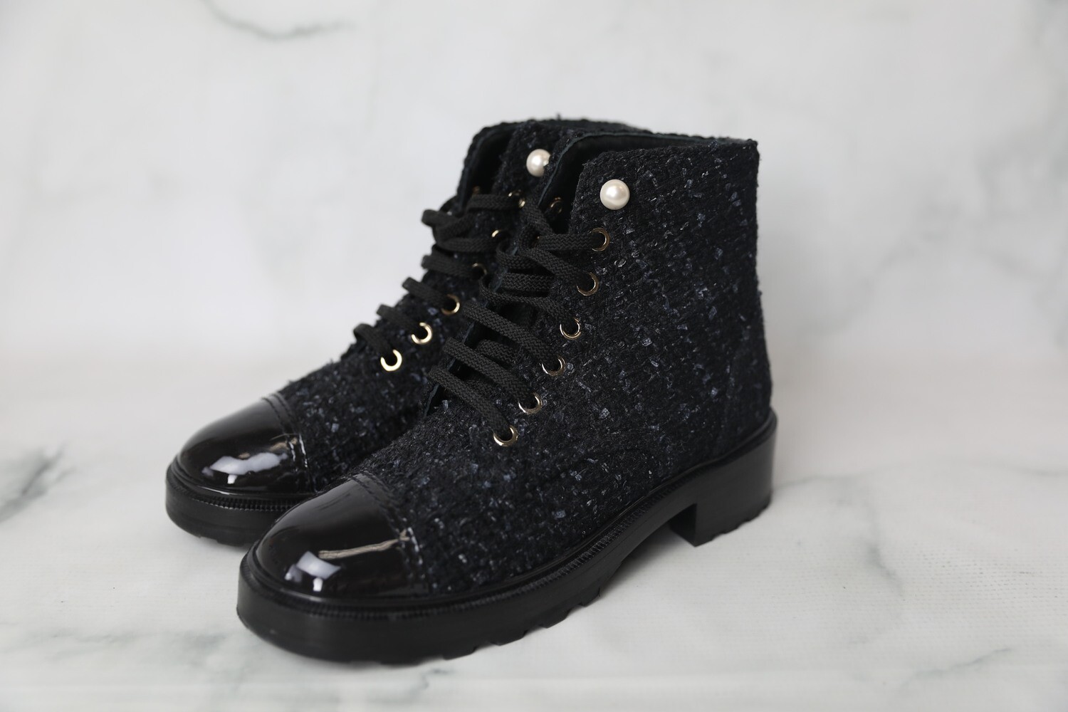 Chanel Black Stretchy Lambskin CC Ankle Boots - Size 37 ○ Labellov ○ Buy  and Sell Authentic Luxury