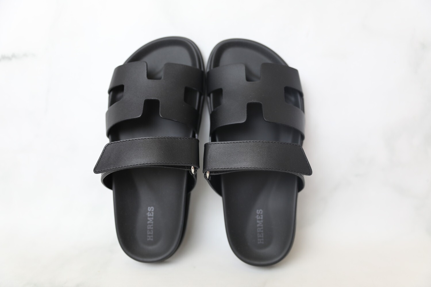 Hermes Chypre Sandals, Size 40.5, Black, New in Box WA001 - Julia Rose ...