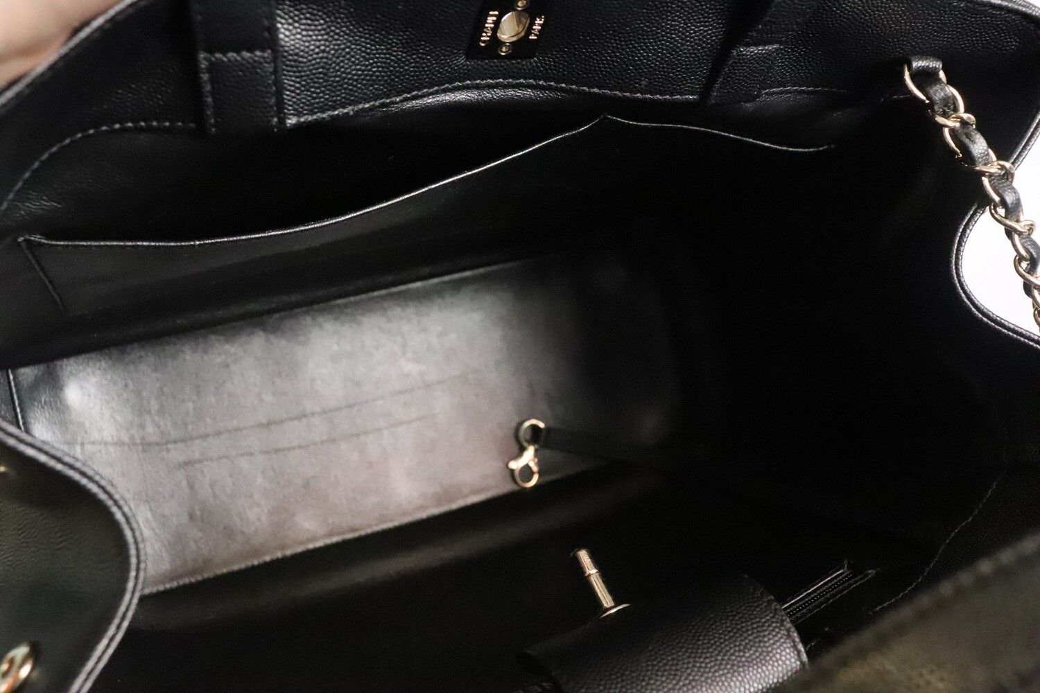 Chanel Business Affinity Tote Bag, Black Caviar Leather, Gold