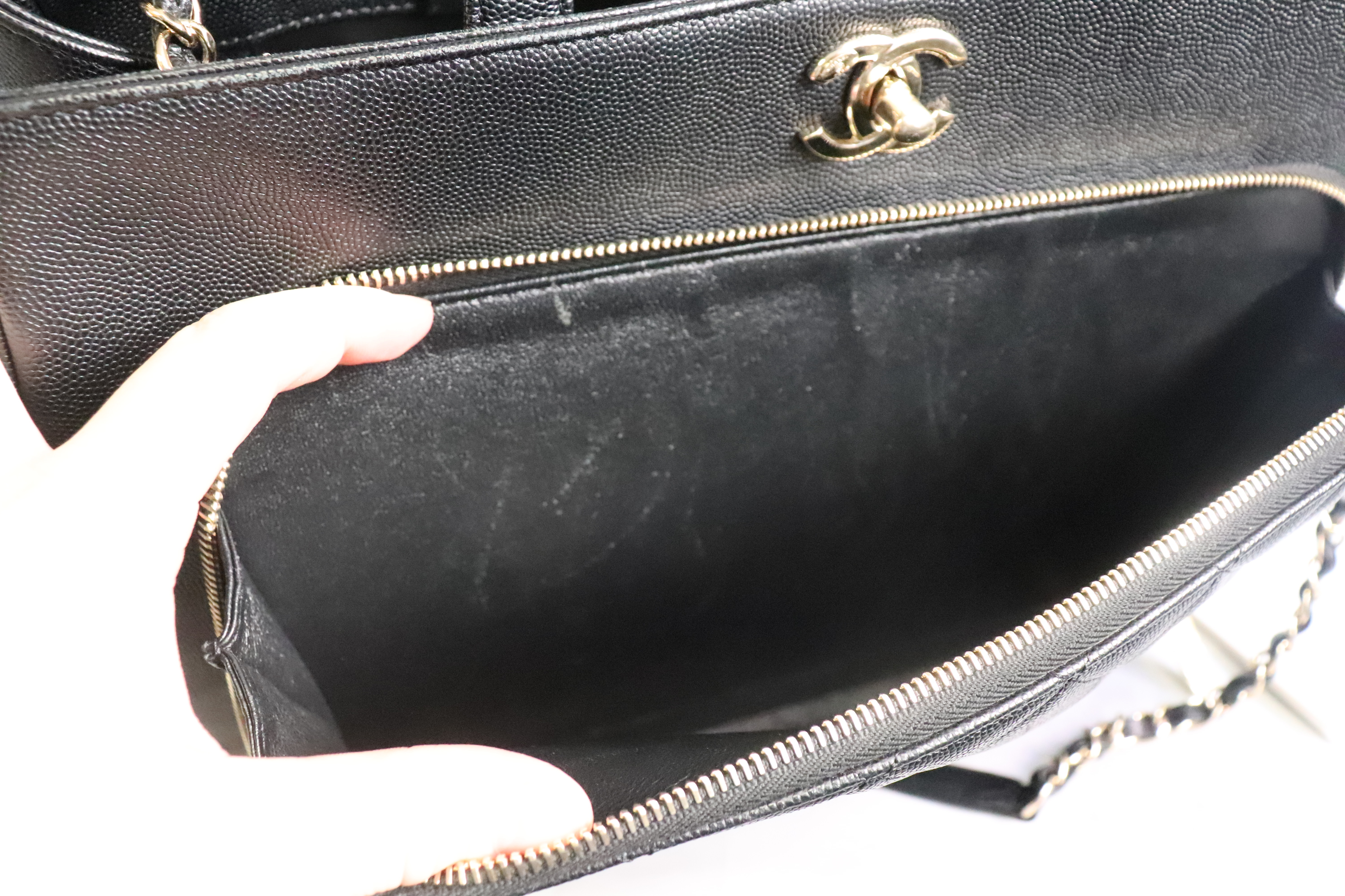 Chanel Business Affinity Tote Bag, Black Caviar Leather, Gold Hardware,  Preowned in Dustbag - Julia Rose Boston