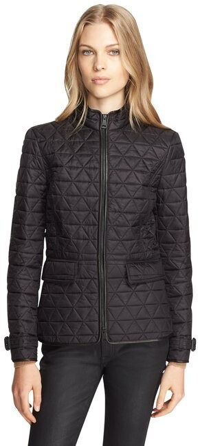 Burberry Brit Black Classic 'laycroft' Leather Trim Quilted Moto Zip-up  Collared Jacket, Size XS, New in Box WA001 - Julia Rose Boston | Shop