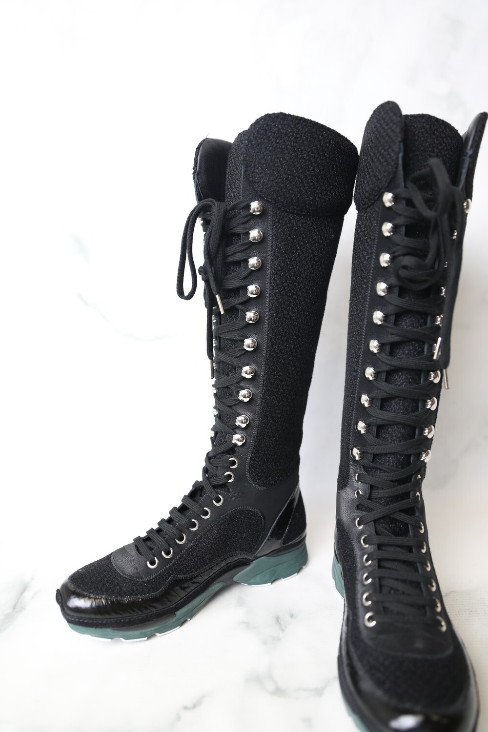 Chanel sneaker boots discount