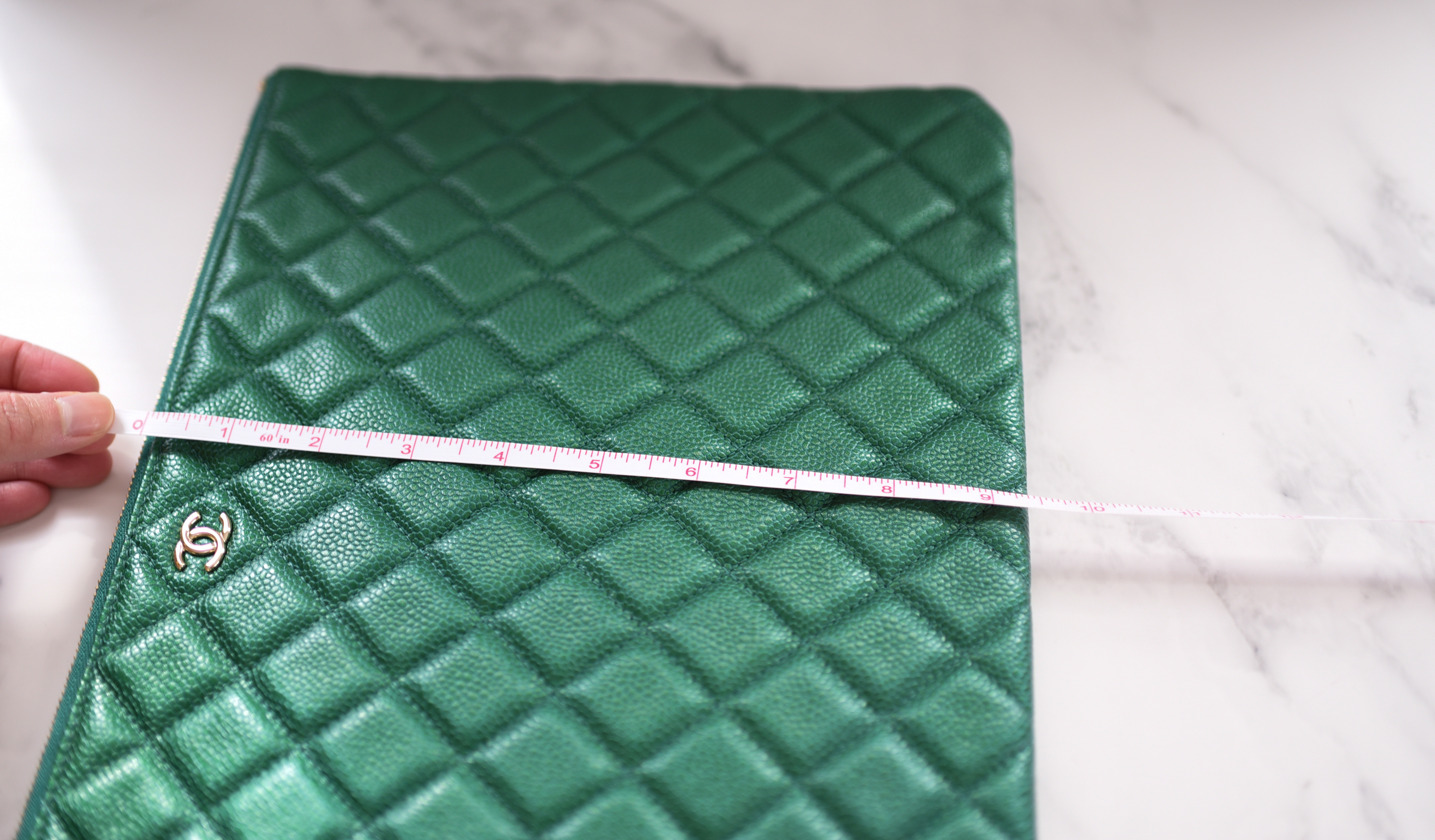 Chanel Large O Case, 18S Emerald Green Caviar Leather, Gold Hardware,  Preowned with Box GA001 - Julia Rose Boston