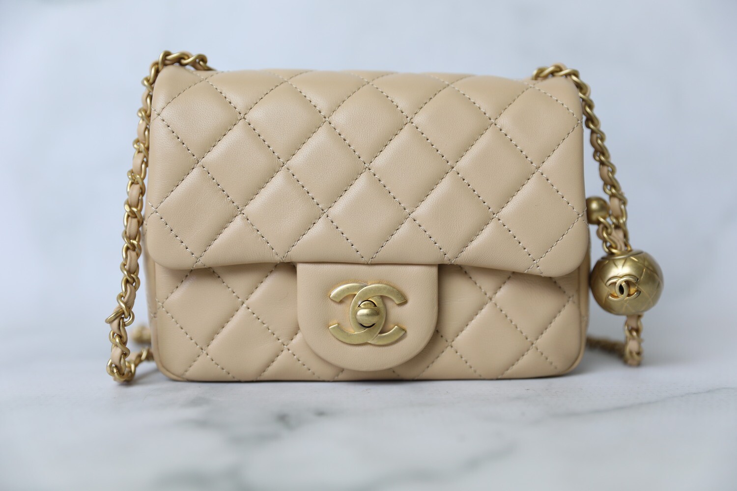 Chanel Pearl Crush Square Mini Single Flap Handbag