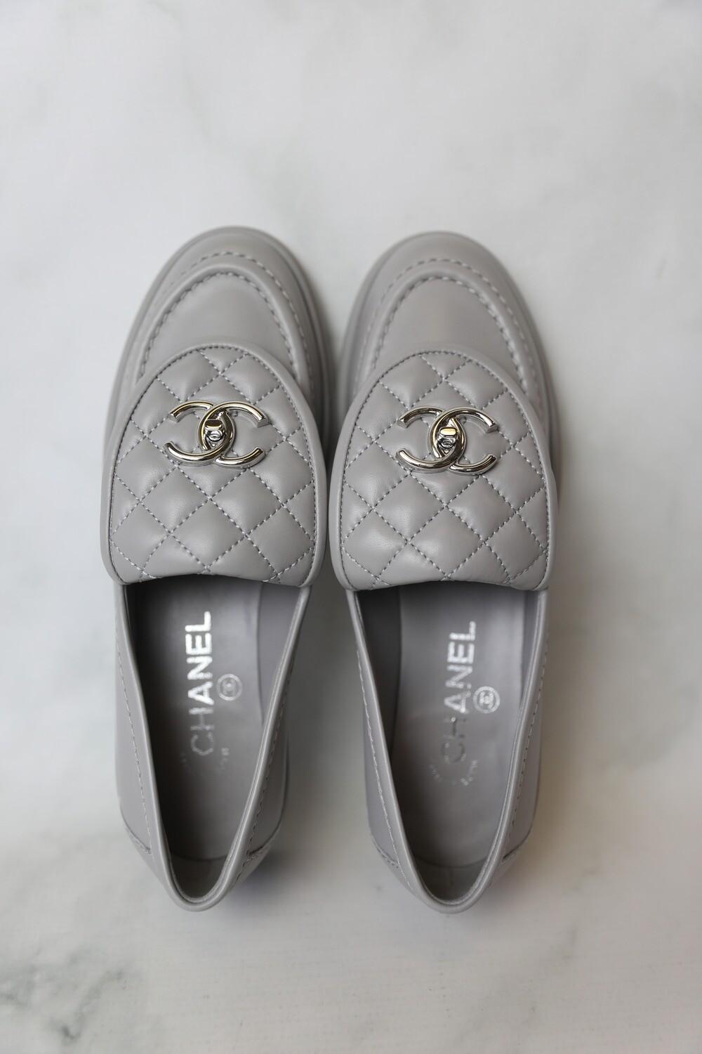 Chanel Quilted Black Leather Espadrilles - Size 38 EU / 8 US