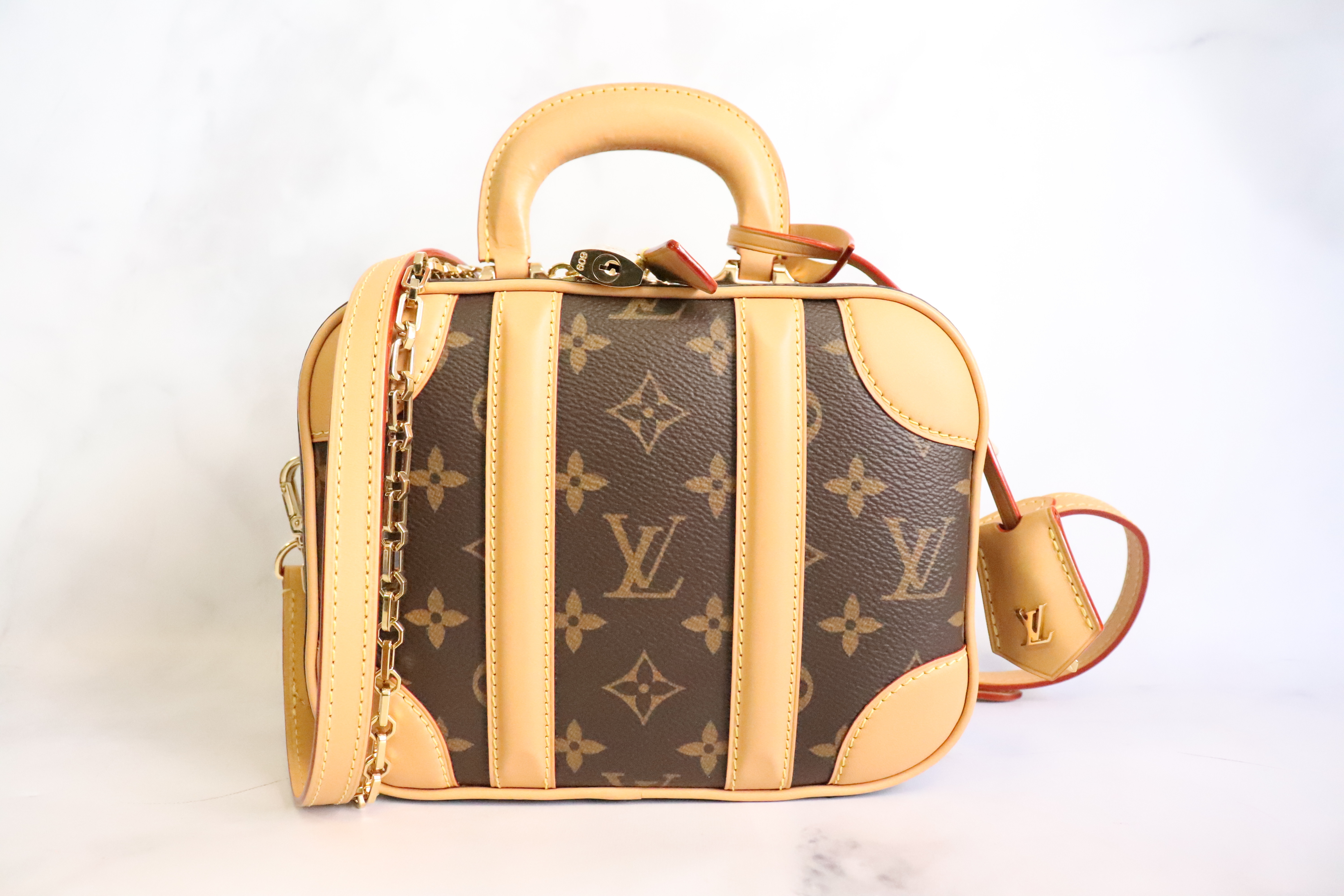 Sarah Tripp Louis Vuitton Monogram Valisette BB, Preowned in Box (With LV  Gold Chain) MA001