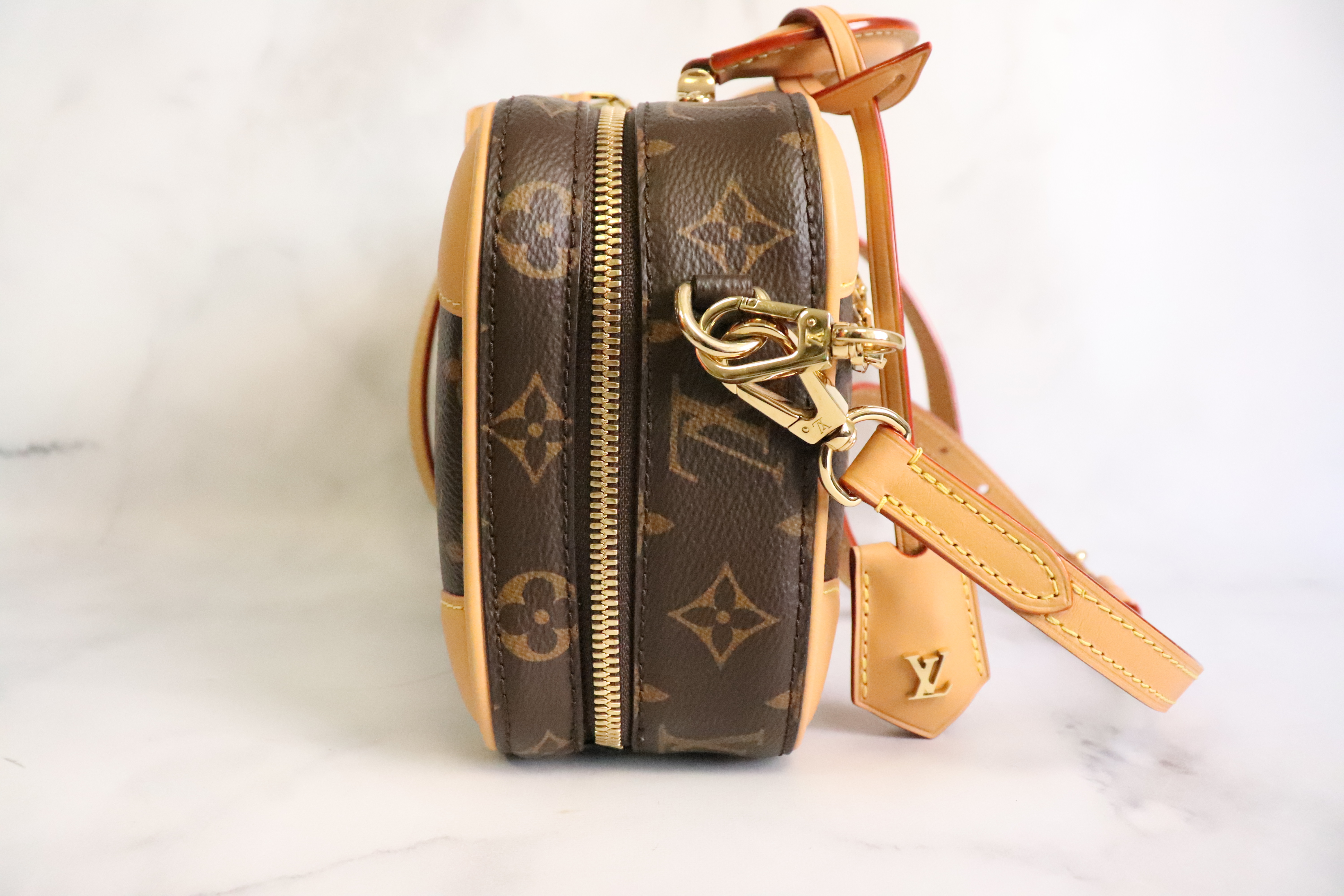 Sarah Tripp Louis Vuitton Monogram Valisette BB, Preowned in Box (With LV  Gold Chain)