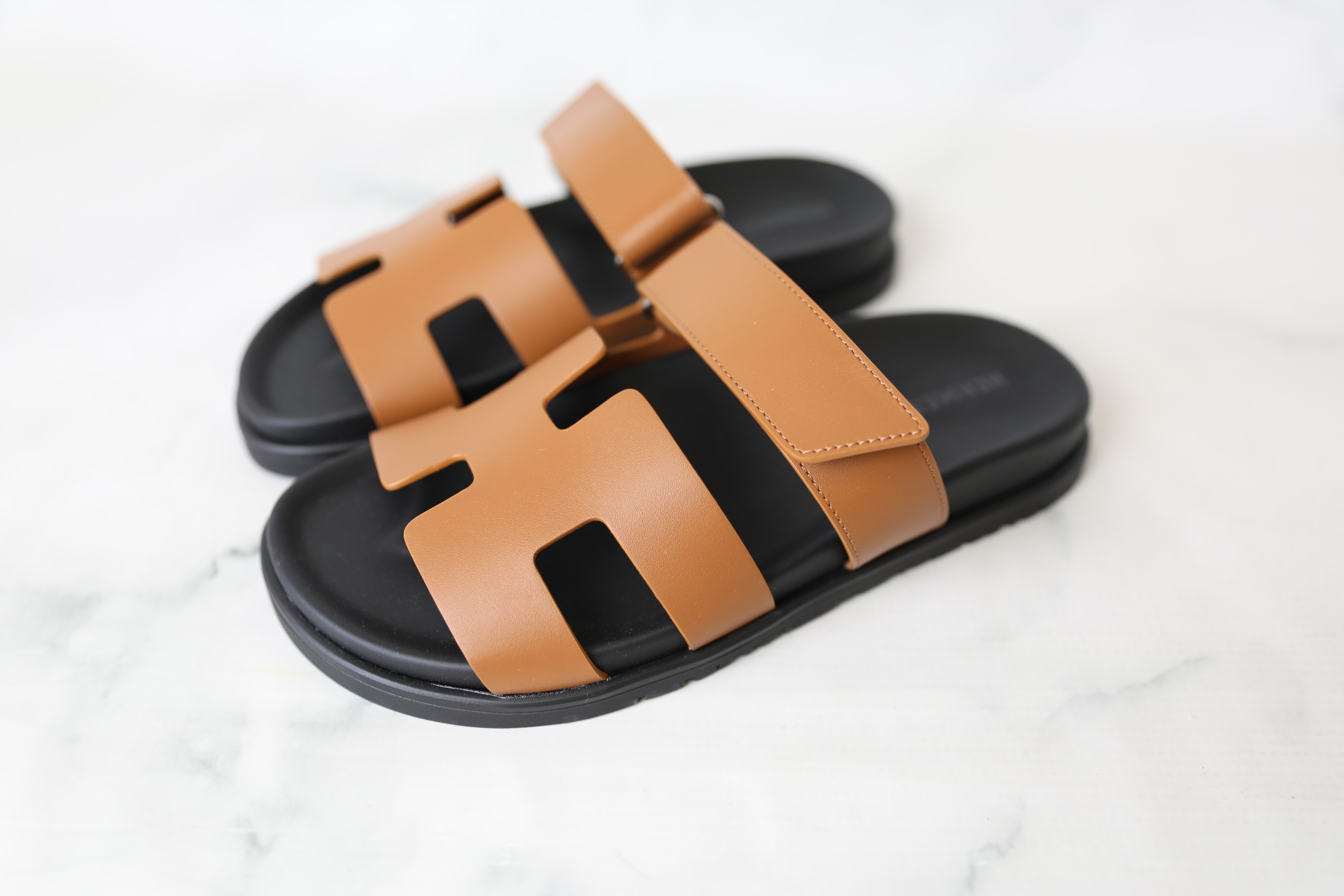 Hermès Chypre Sandals in Gold Size 37 – Coco Approved Studio