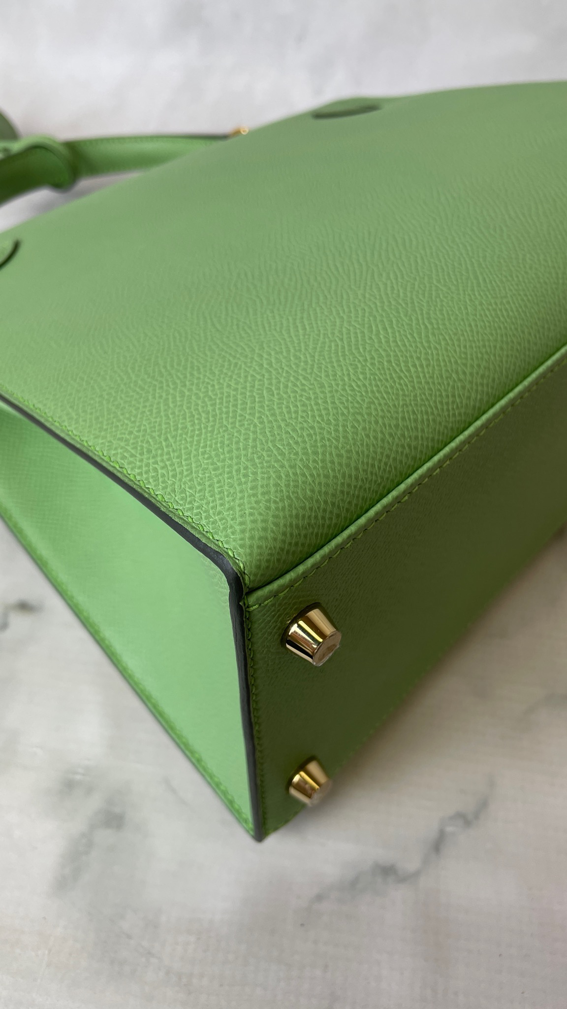 Preorder Hermes Kelly 28, Vert Criquet Green Epsom, Z 2021, New in