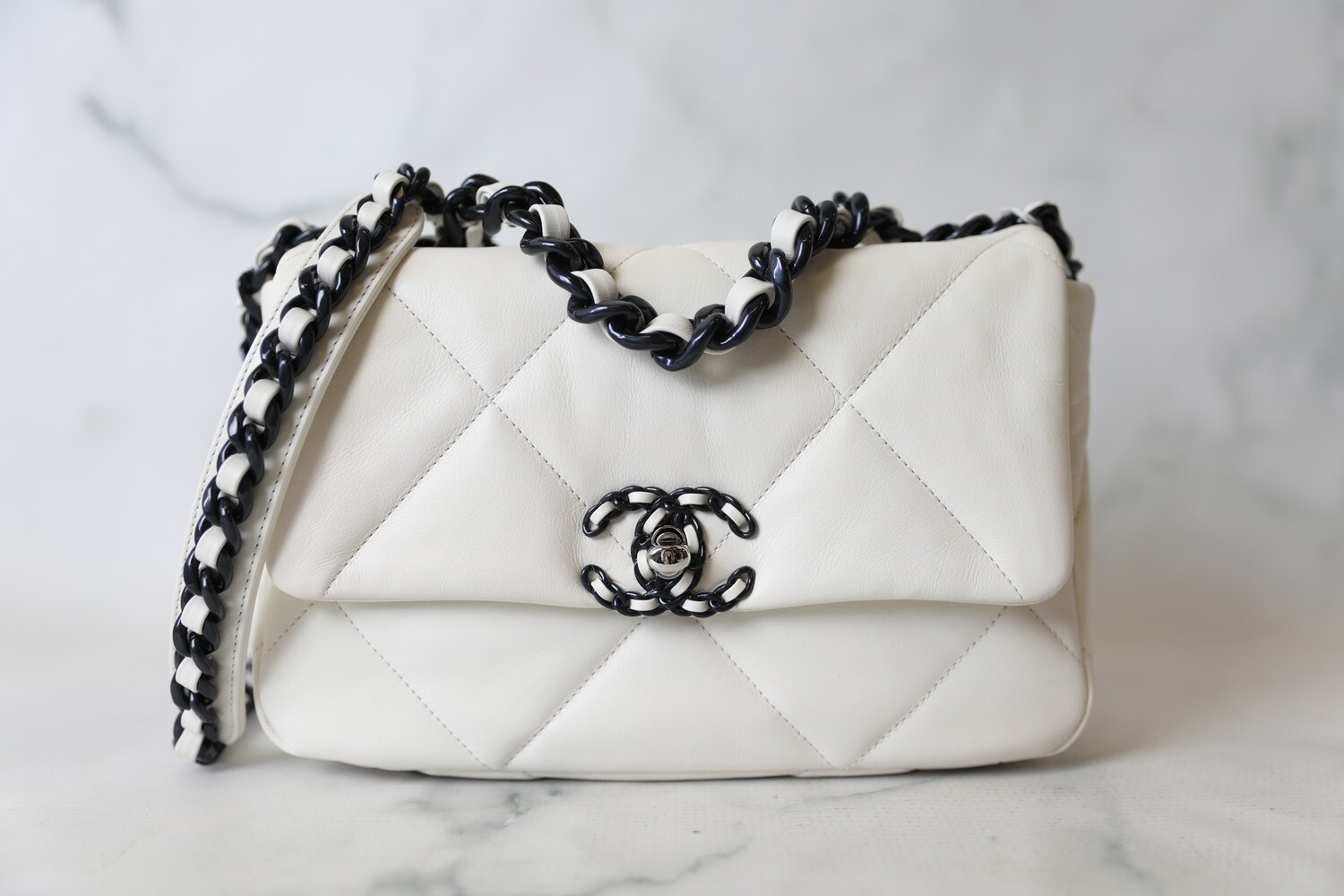 chanel white bag new authentic
