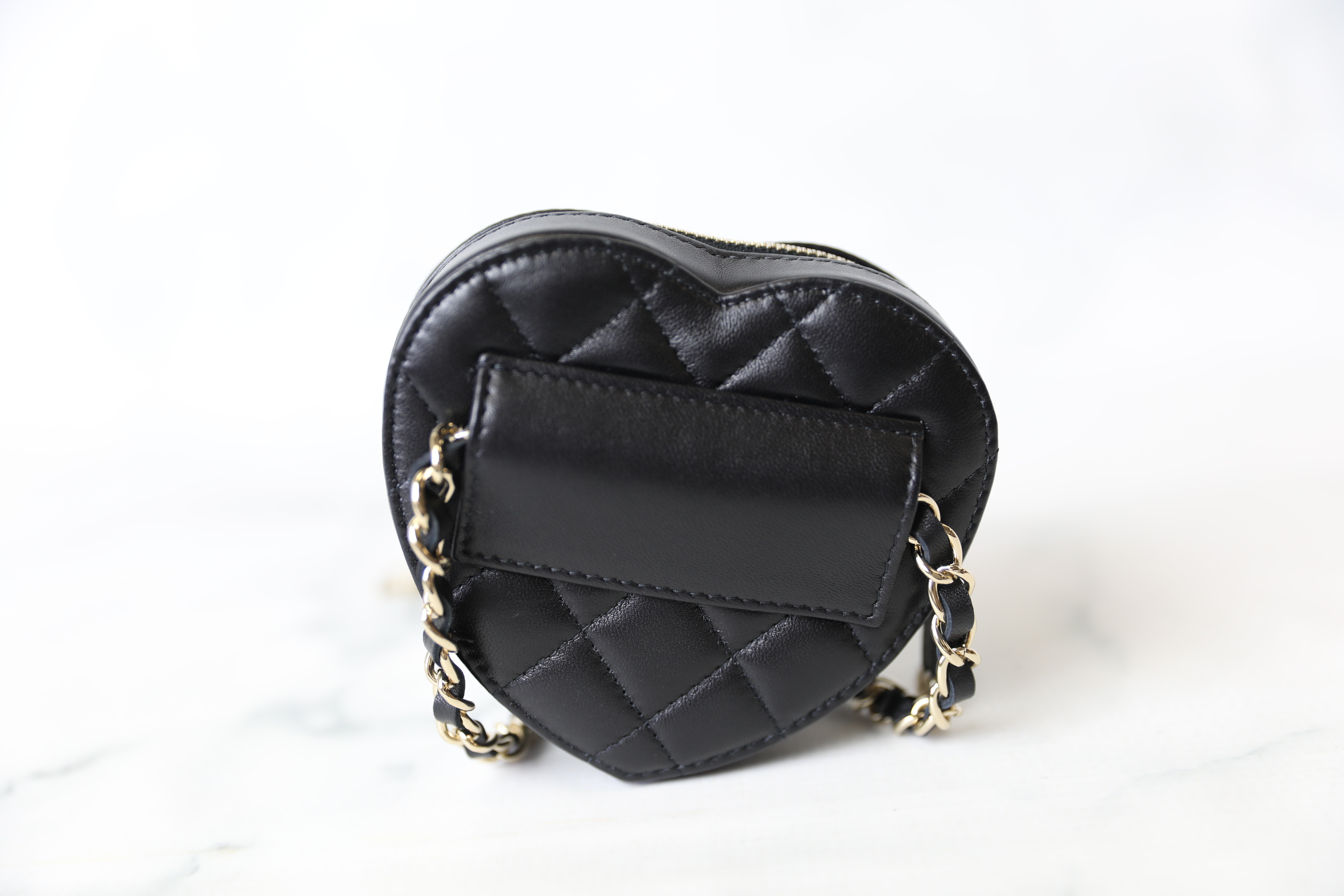 Chanel Heart Mini Belt Bag, Black Lambskin with Gold Hardware, New in Box  WA001 - Julia Rose Boston | Shop