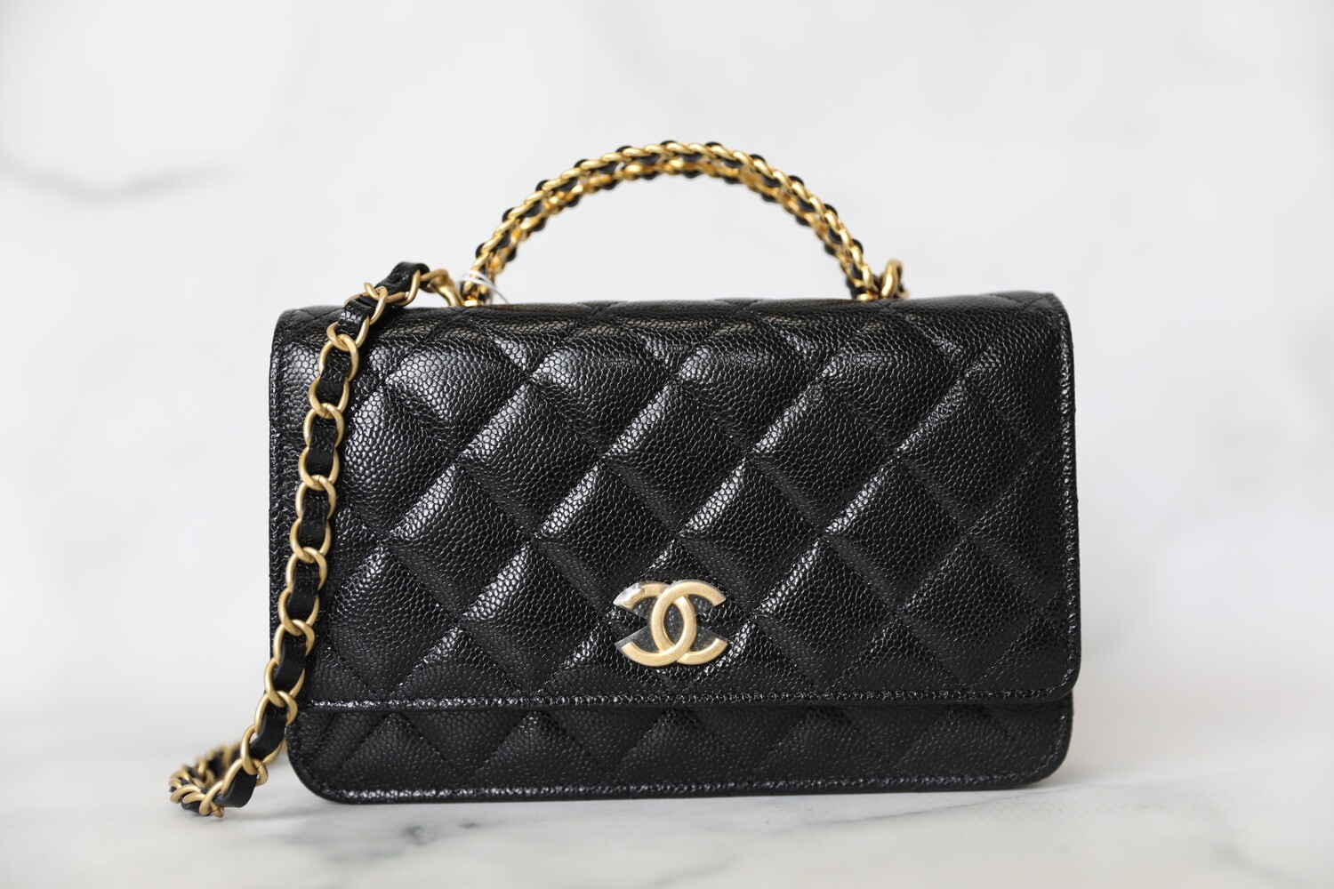 chanel top handle wallet on chain