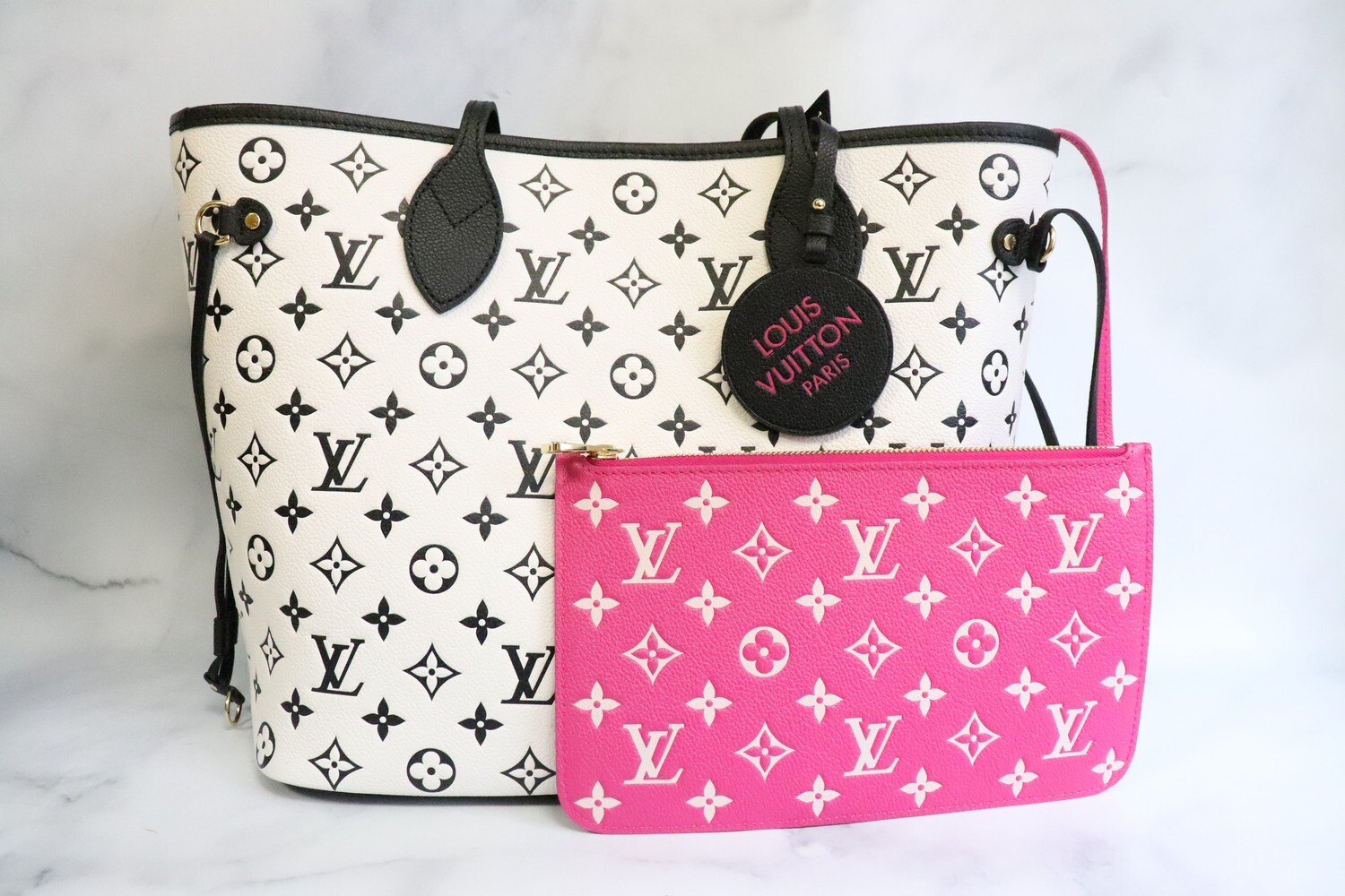 pink and black louis vuittons handbags