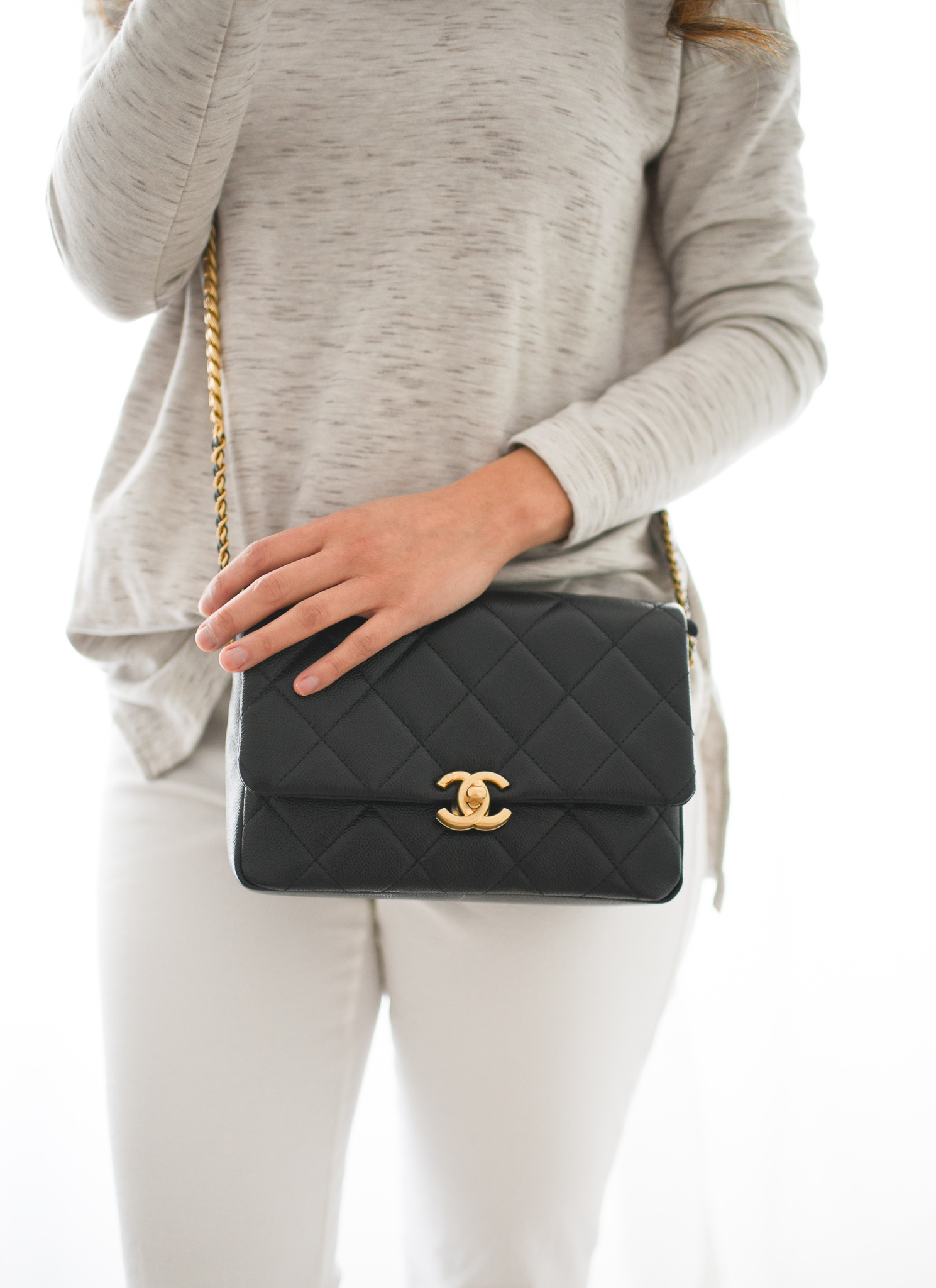 Chanel Melody Flap Small Black Caviar Leather, Brushed Gold Hardware, New  in Box GA001 - Julia Rose Boston | Shop